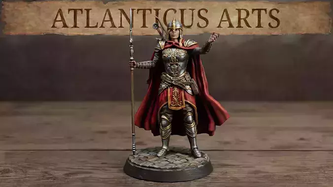 Female Human Paladin - Athena Lightshield - Spear