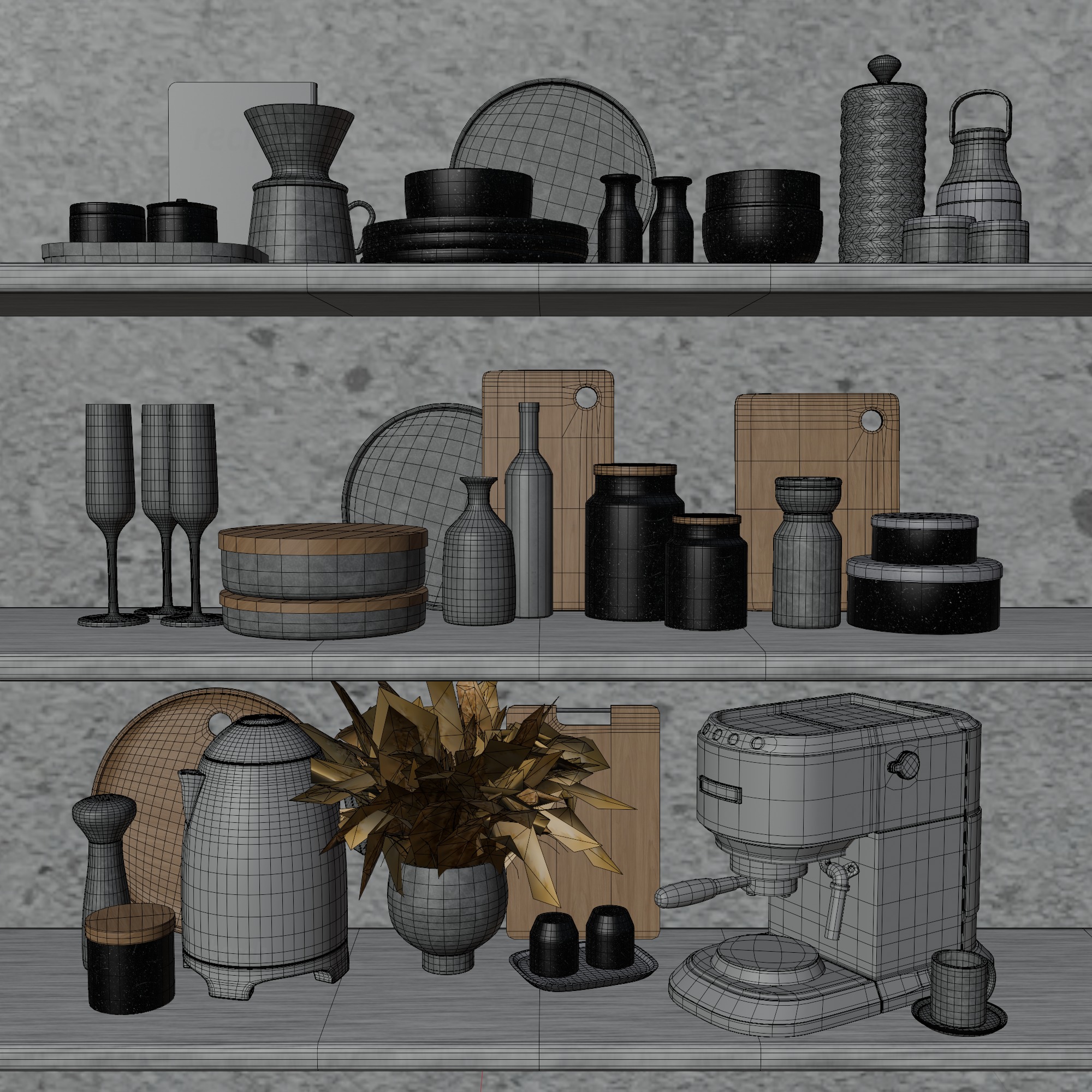 kitchen accessories 3D model_6