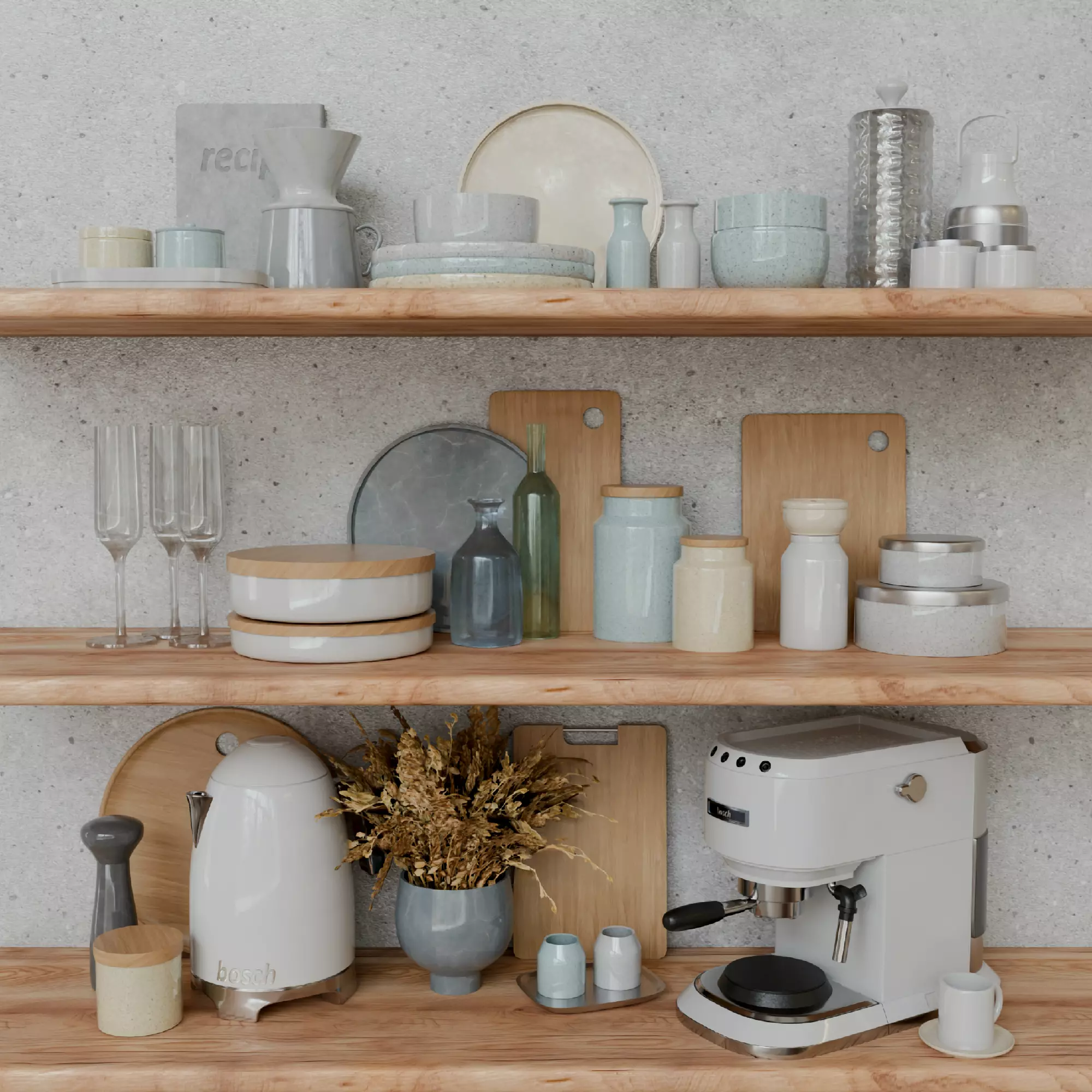 kitchen accessories 3D model_0