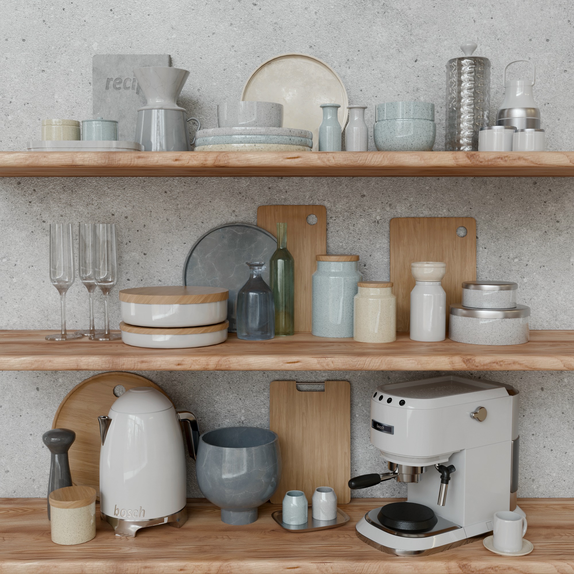 kitchen accessories 3D model_1