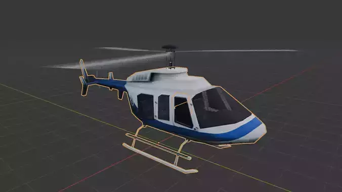 Low Poly Police Helicopter
