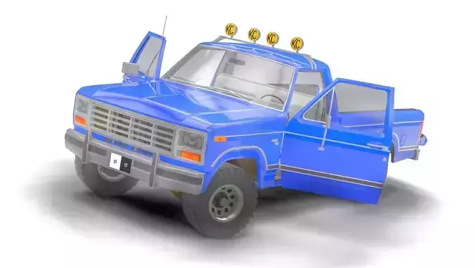 Generic Pickup 1984 With Interior Engine Suspension