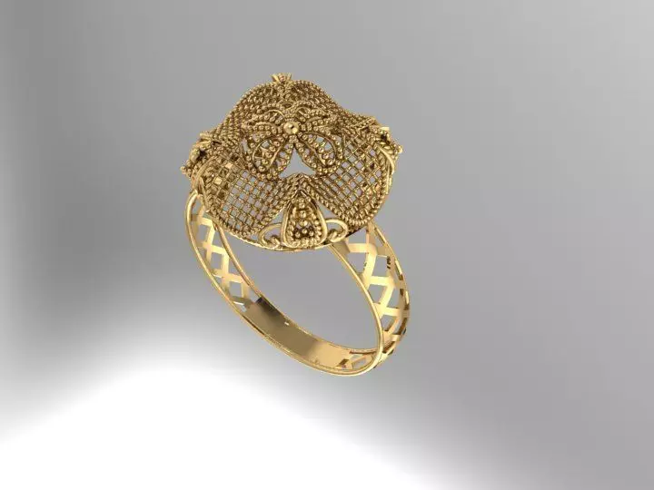 Gold Ring 13 3D print model_0