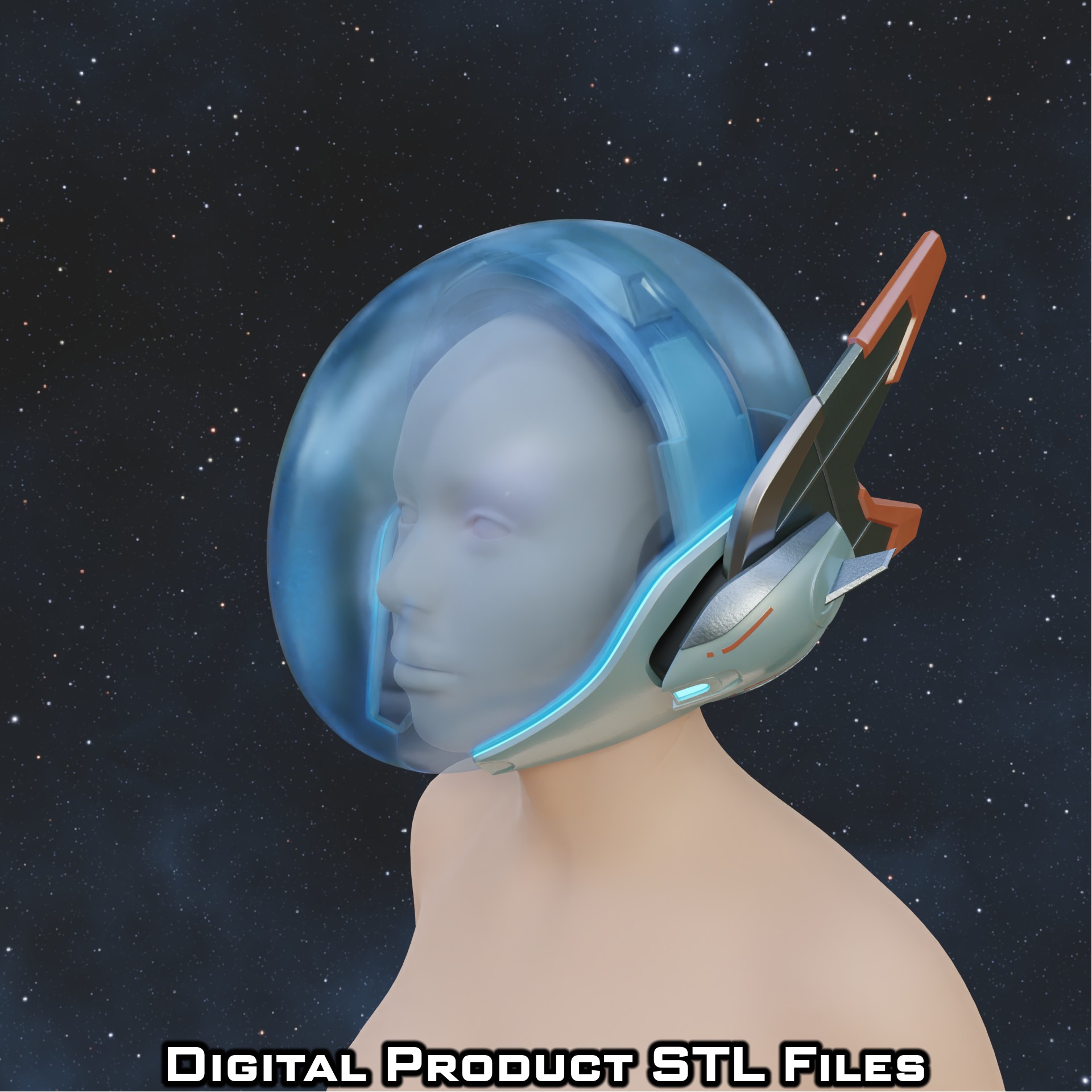 Si Fi Juno Space Ranger Helmet Overwatch 2 3D print model_1