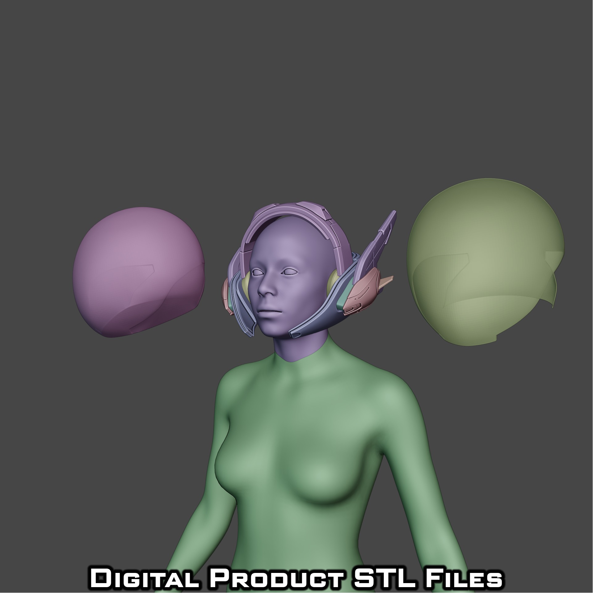 Si Fi Juno Space Ranger Helmet Overwatch 2 3D print model_8