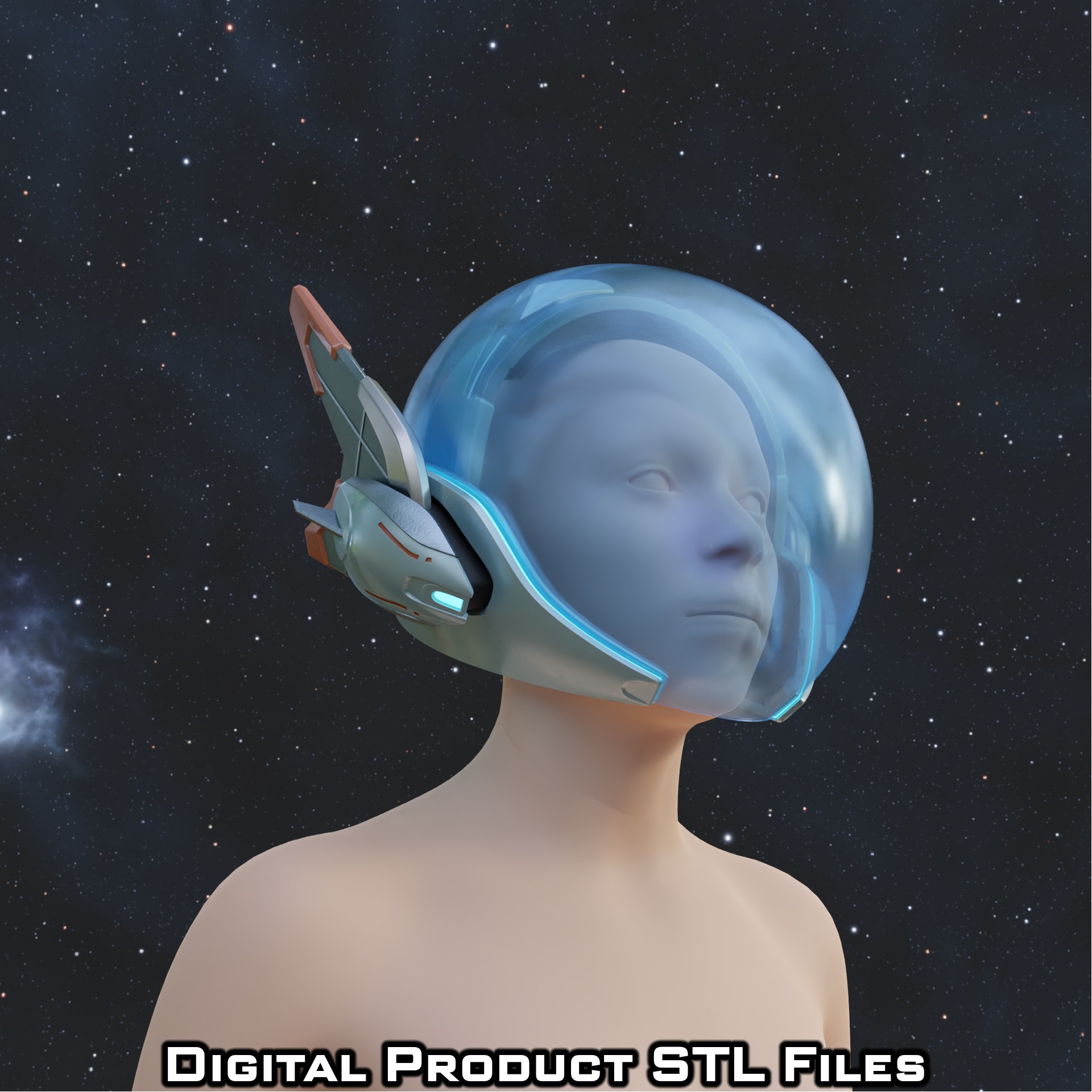 Si Fi Juno Space Ranger Helmet Overwatch 2 3D print model_4