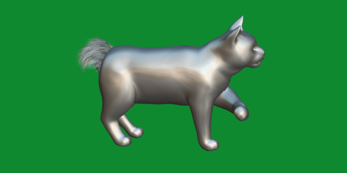 Kurilian Bobtail Cat Low-poly 3D model_14