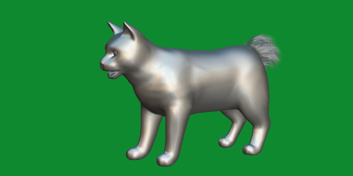 Kurilian Bobtail Cat Low-poly 3D model_13