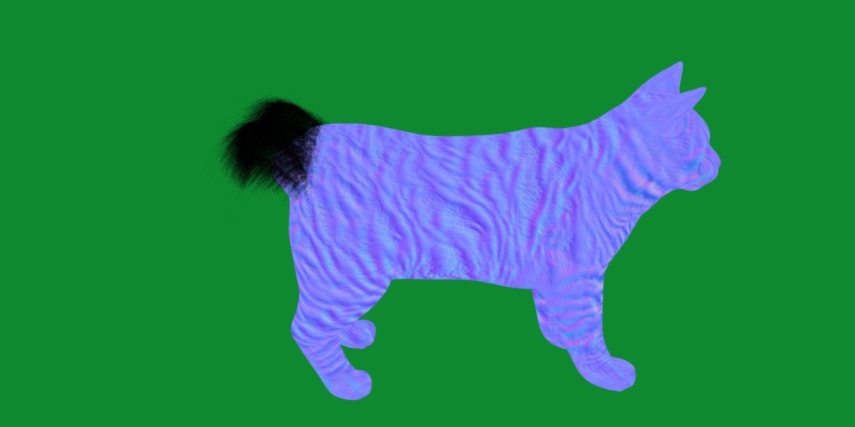 Kurilian Bobtail Cat Low-poly 3D model_7