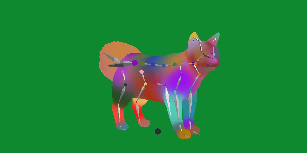 Kurilian Bobtail Cat Low-poly 3D model_20