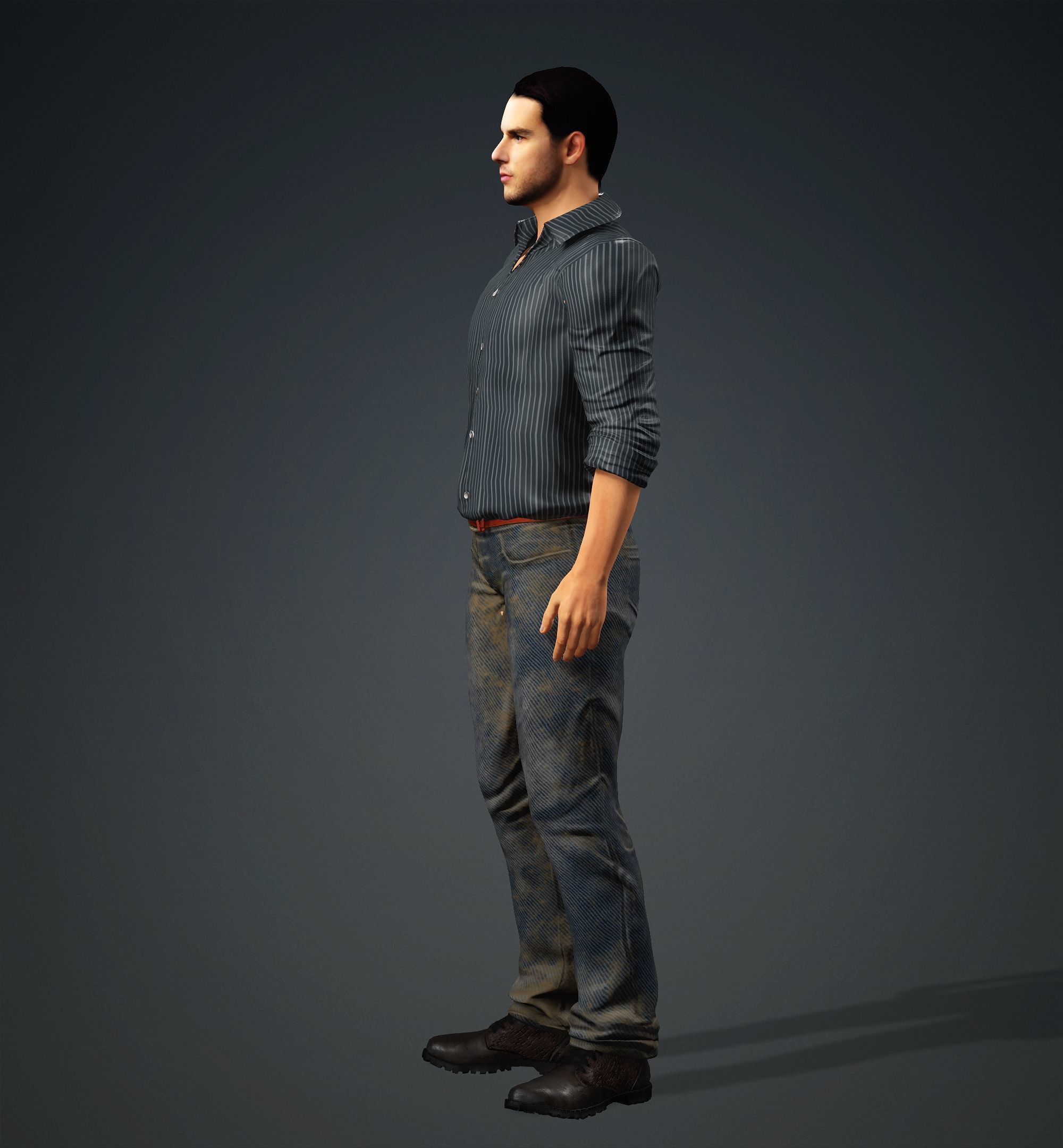 Tom Cruise Low-poly 3D model_12