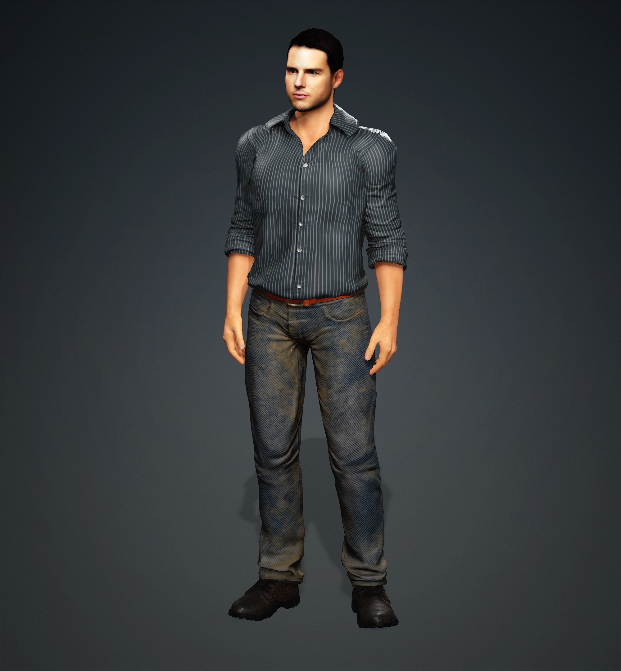Tom Cruise Low-poly 3D model_6