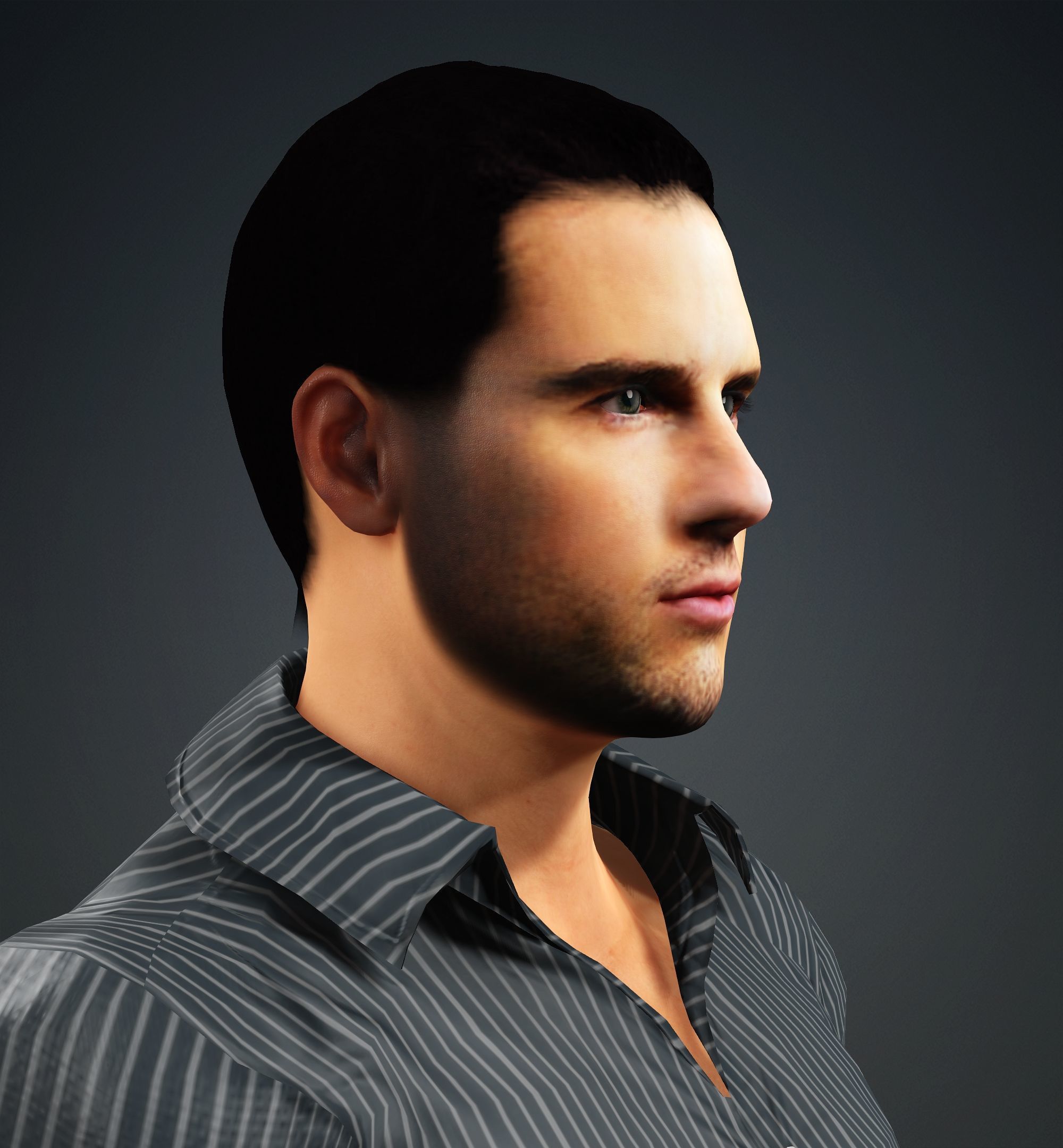 Tom Cruise Low-poly 3D model_8
