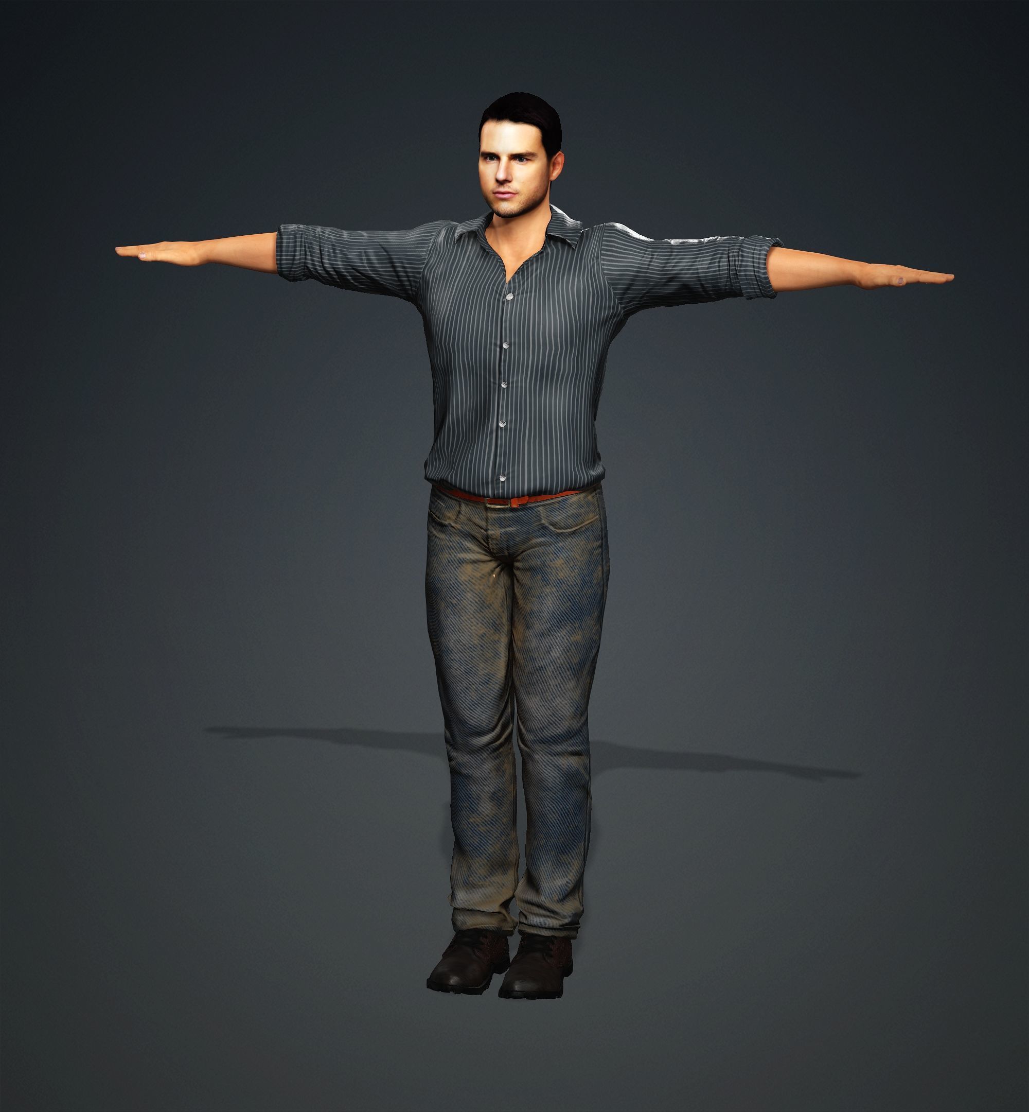 Tom Cruise Low-poly 3D model_16