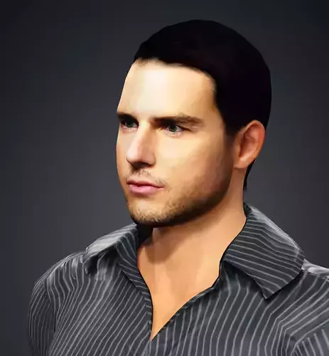 Tom Cruise Low-poly 3D model