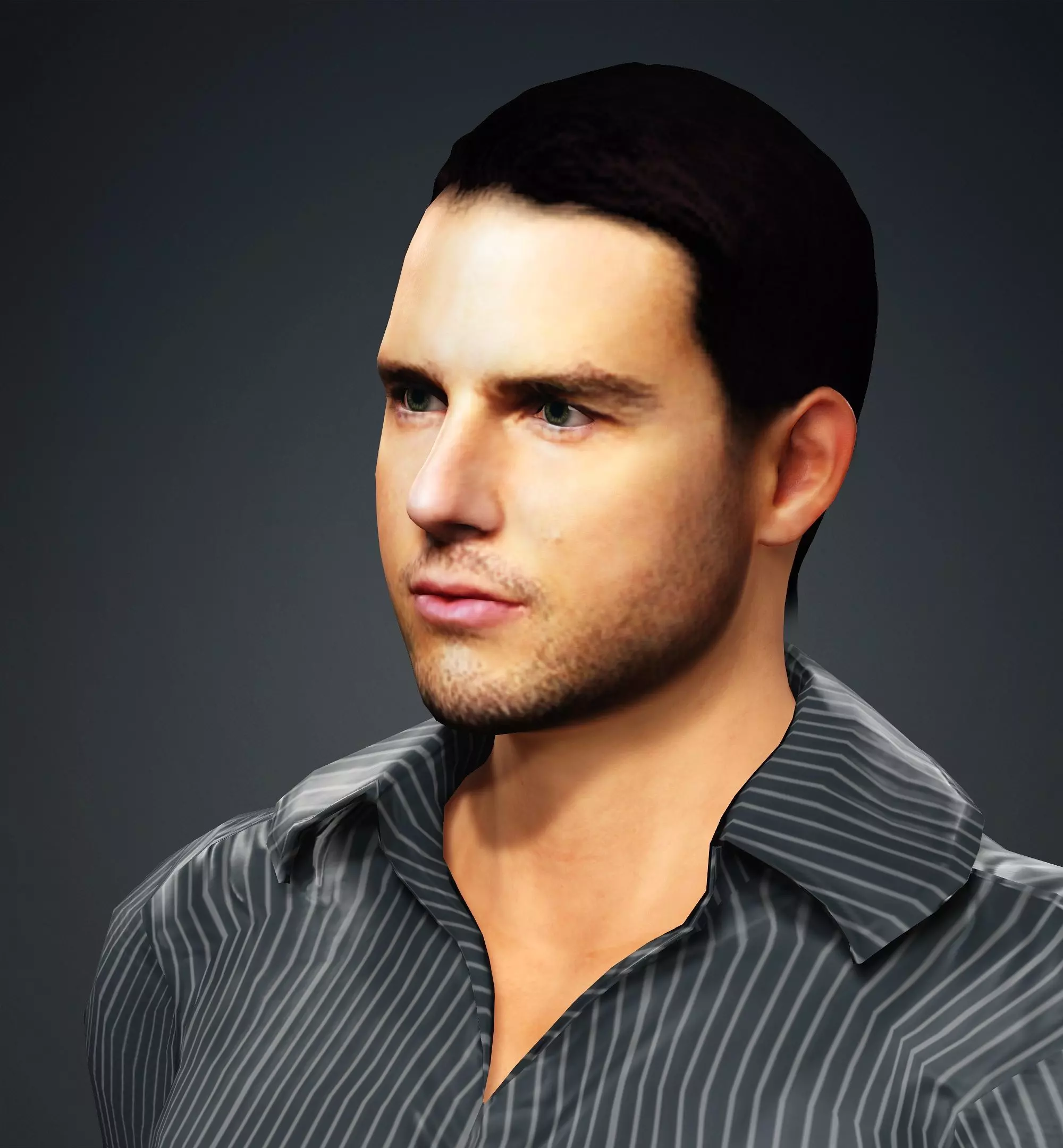 Tom Cruise Low-poly 3D model_0