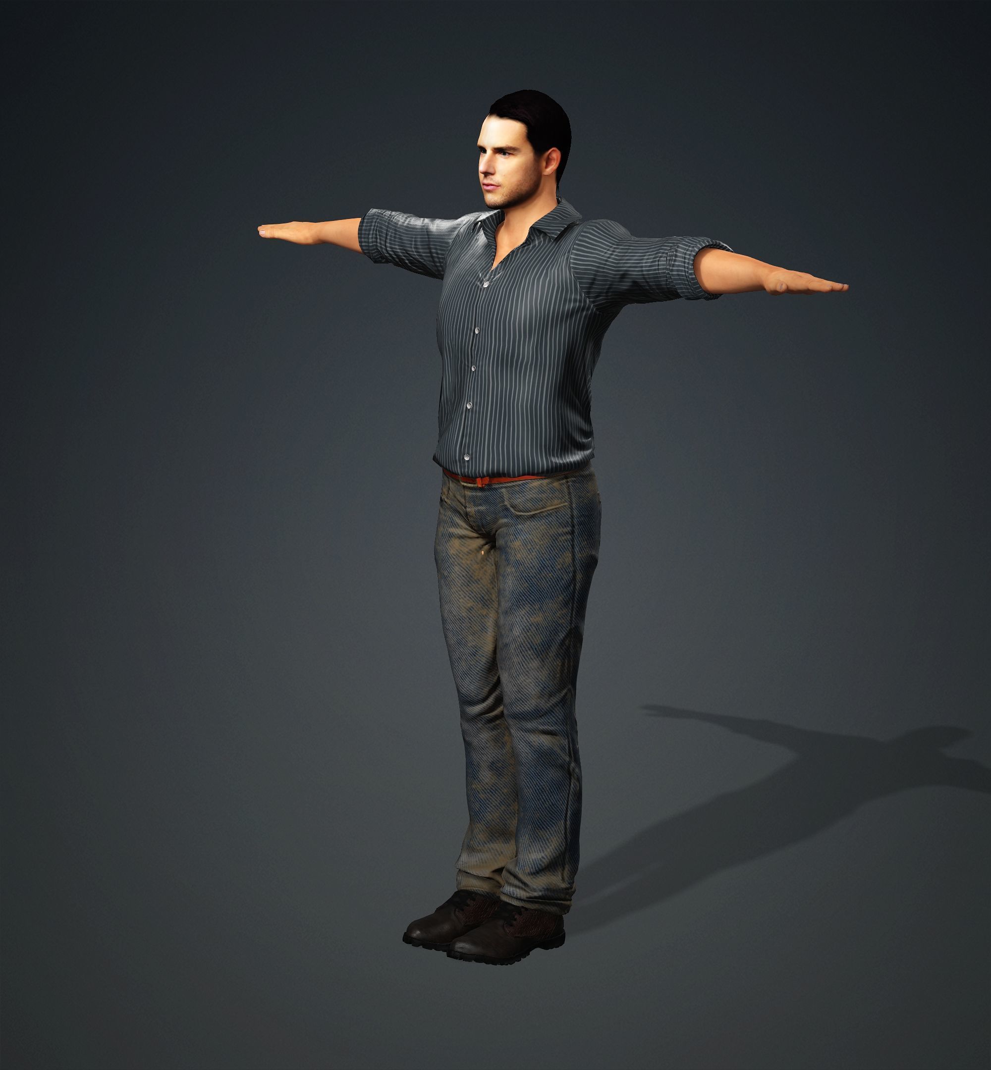 Tom Cruise Low-poly 3D model_17