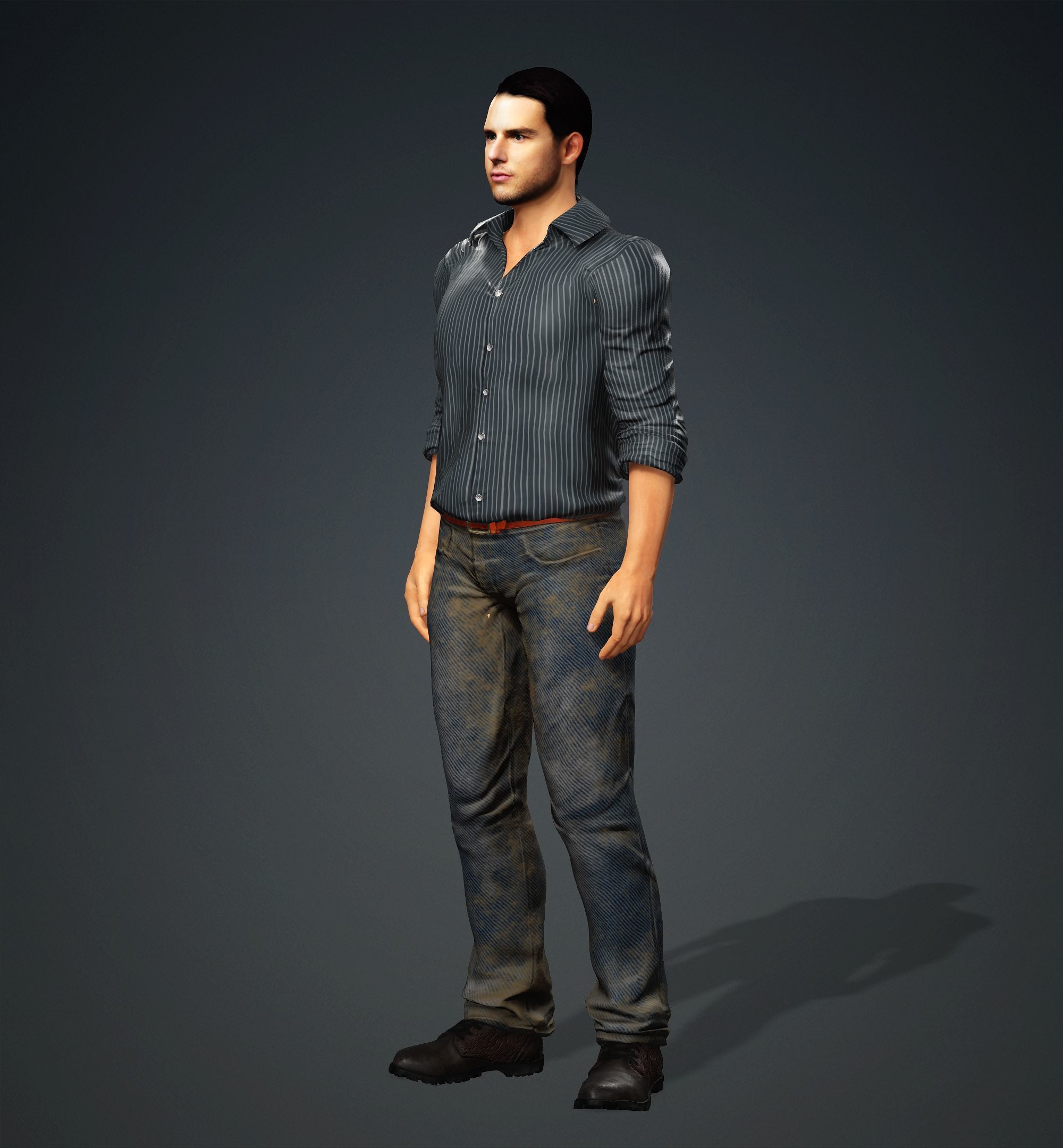 Tom Cruise Low-poly 3D model_11