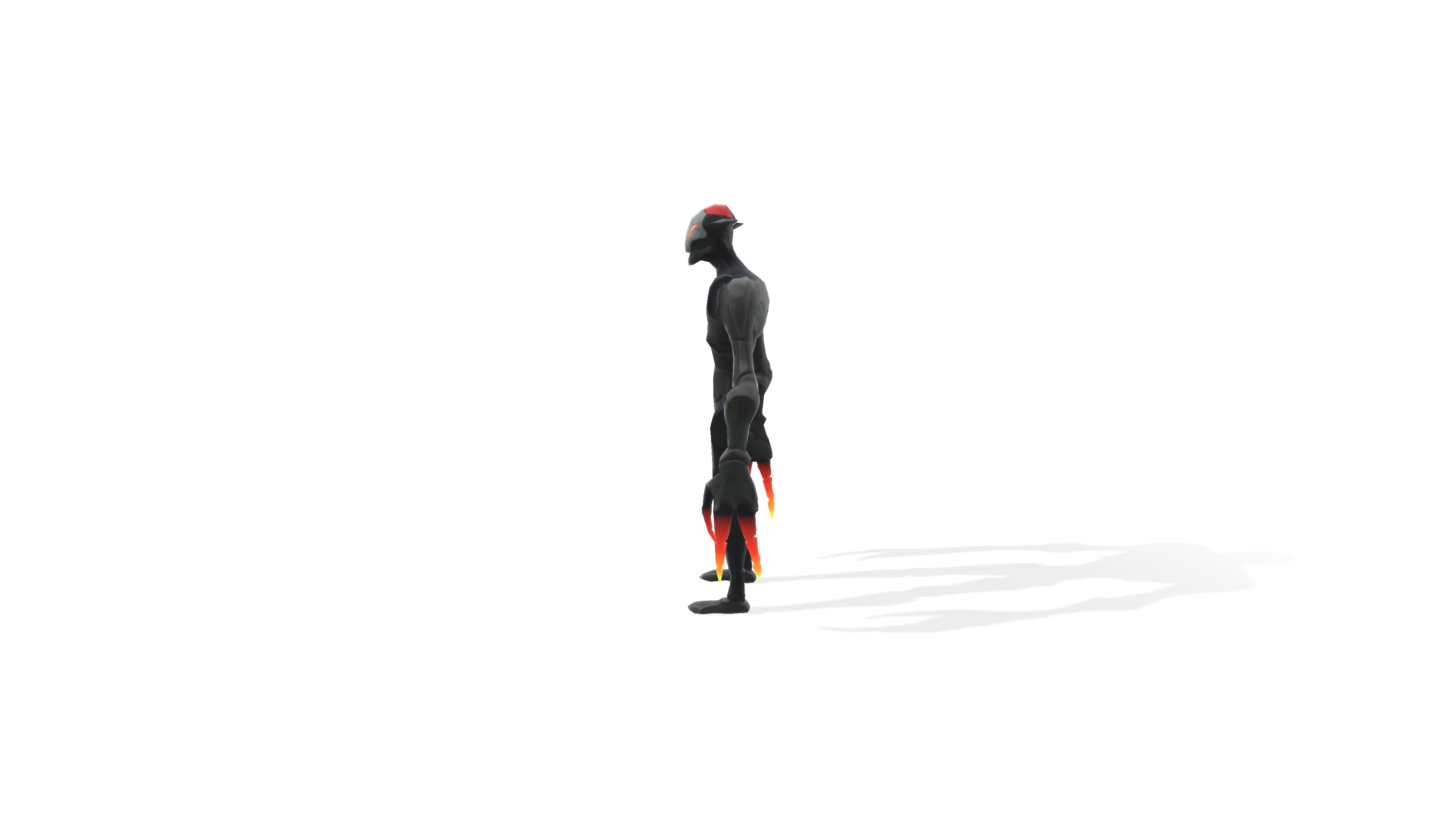 Evil Robot 3D Model  Sandman Shape Red Energy 3D model_5