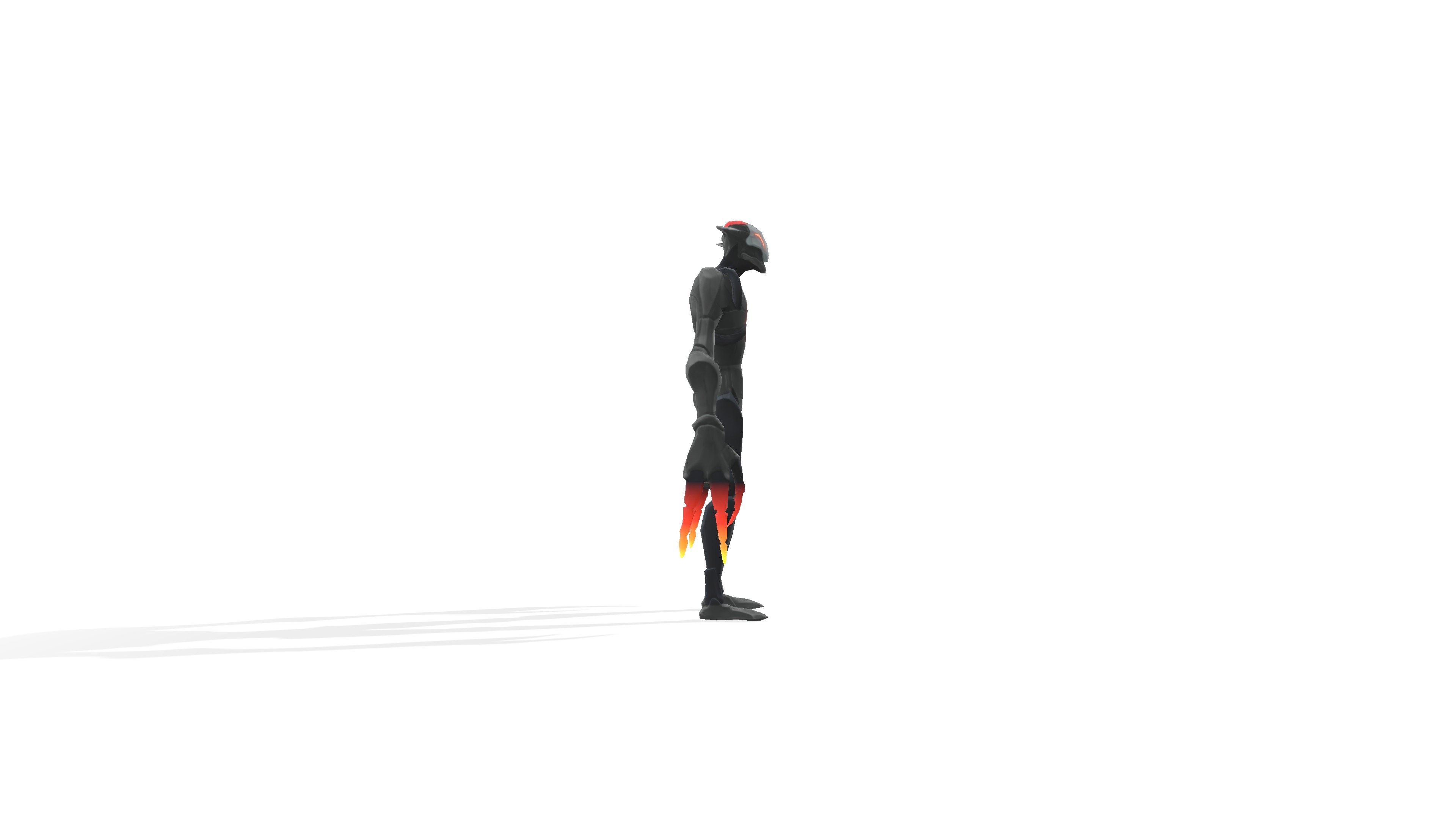 Evil Robot 3D Model  Sandman Shape Red Energy 3D model_3