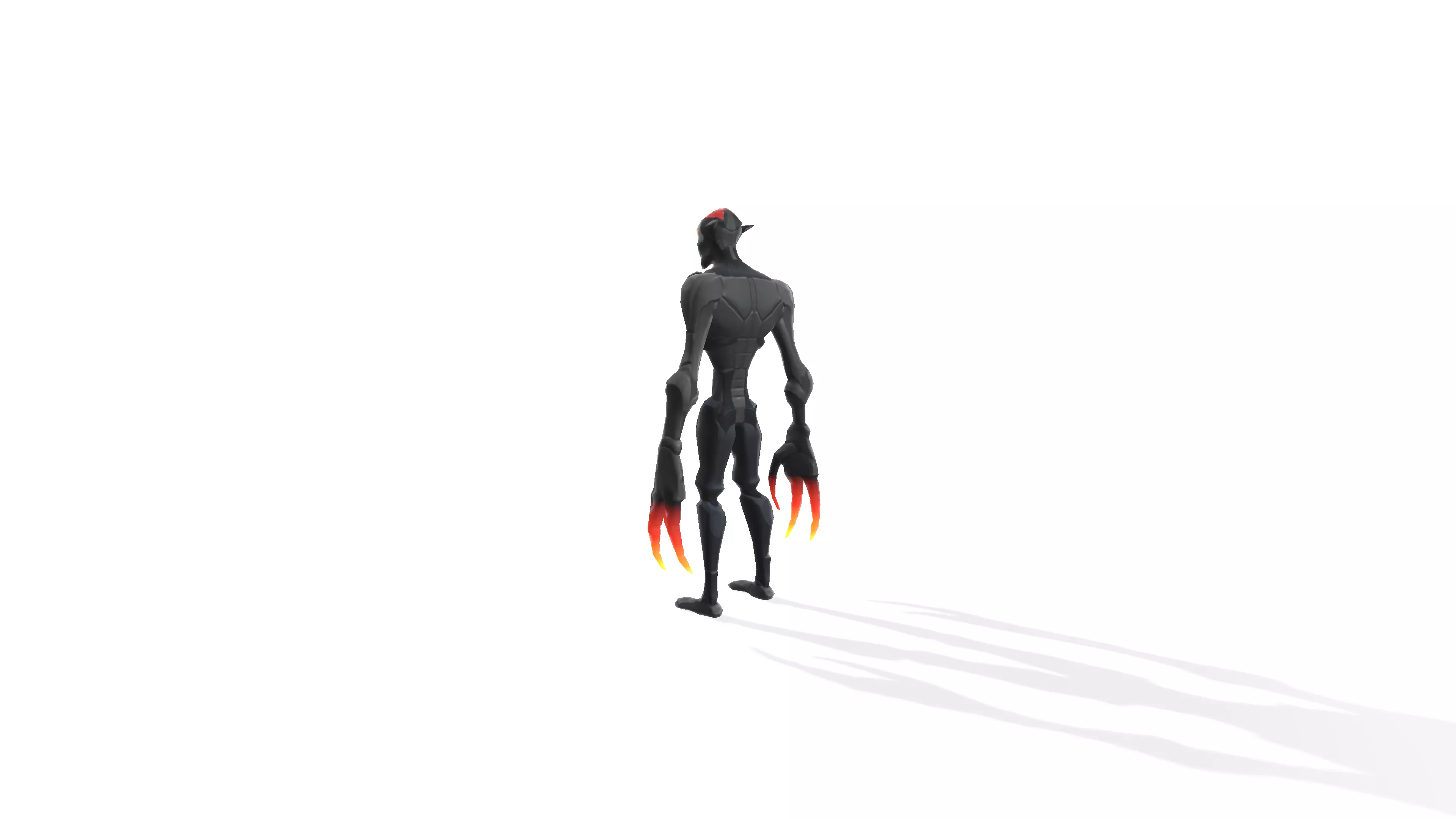 Evil Robot 3D Model  Sandman Shape Red Energy 3D model_0