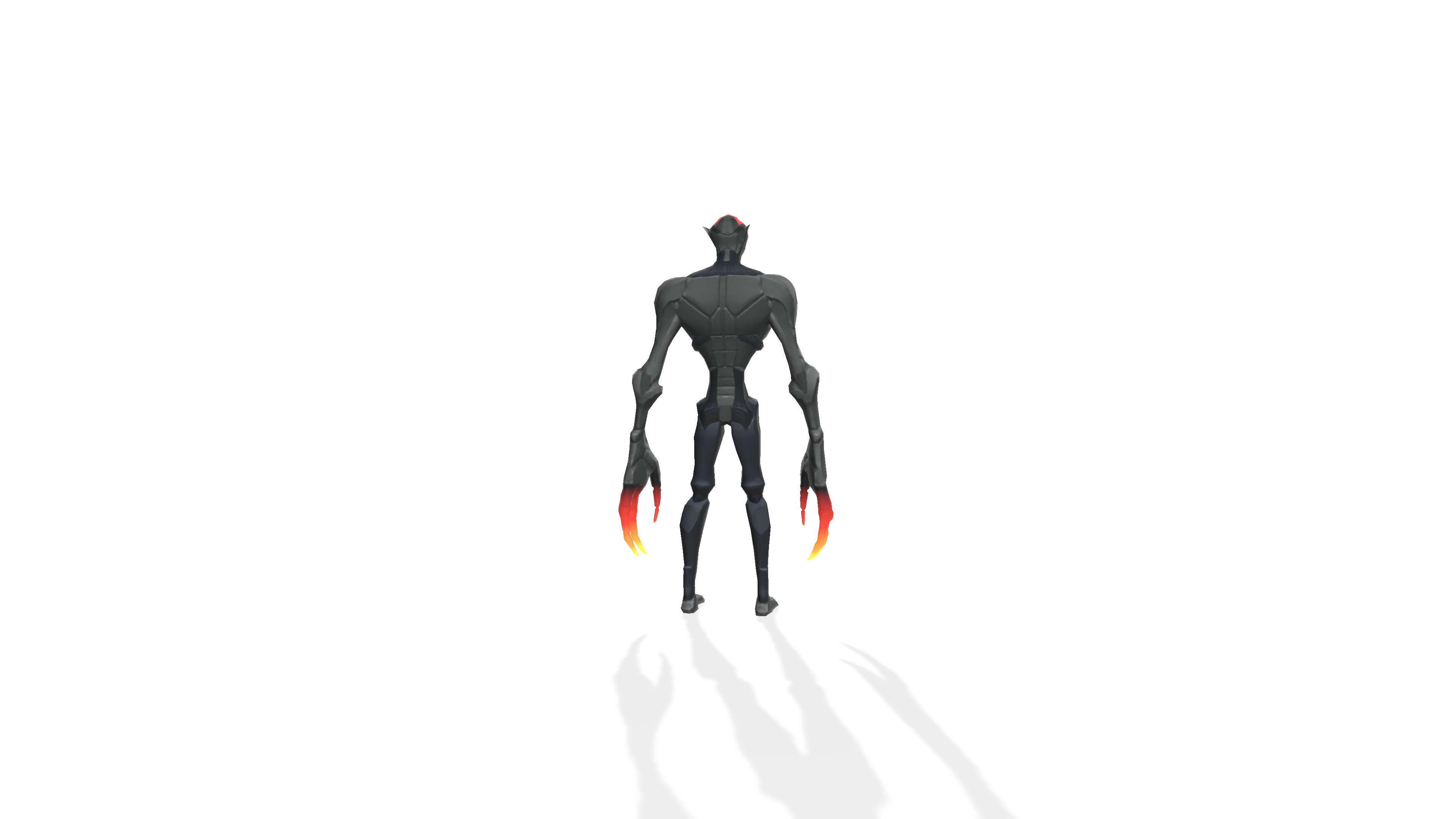 Evil Robot 3D Model  Sandman Shape Red Energy 3D model_1