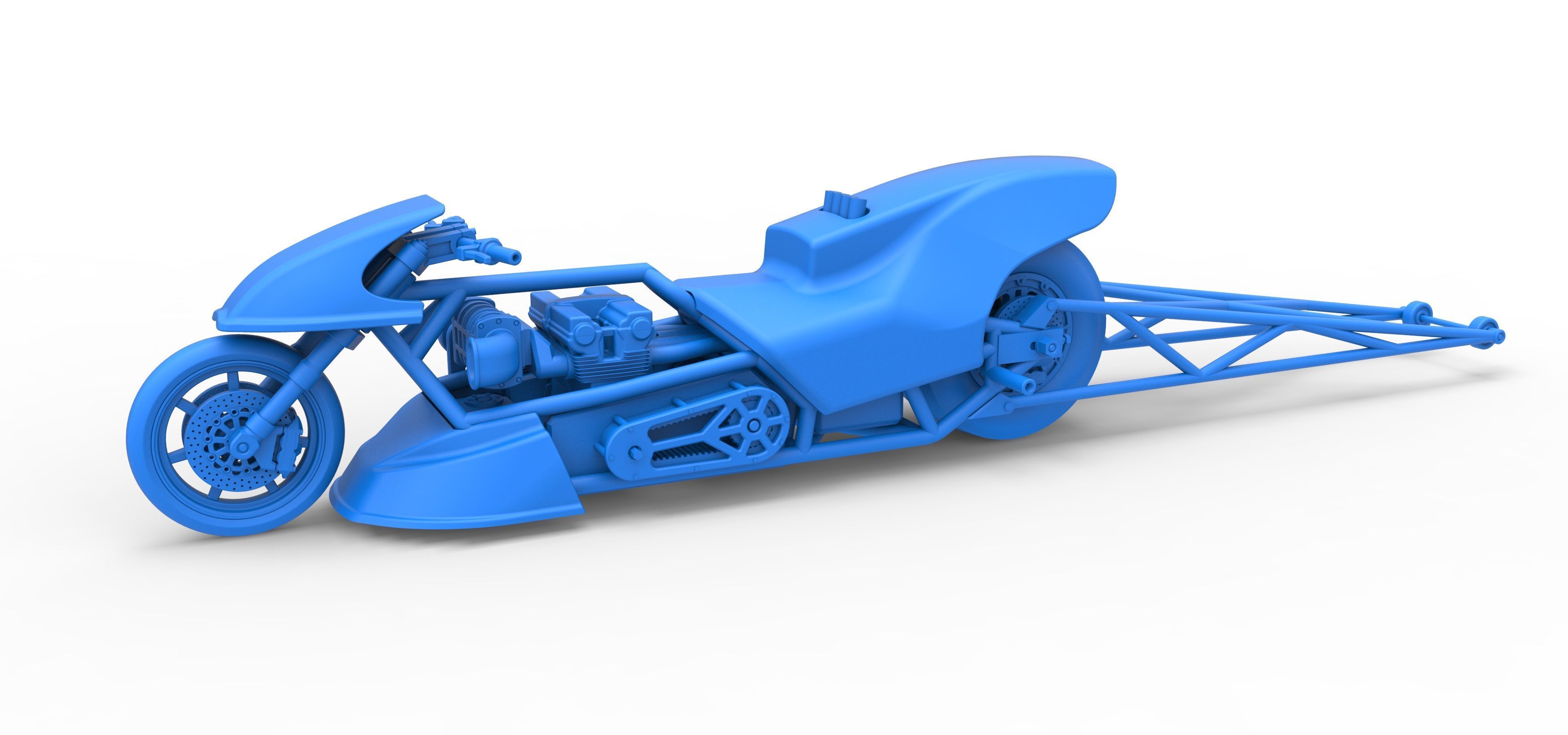Top fuel dragster motorcycle Scale 1 to 25 3D print model_29