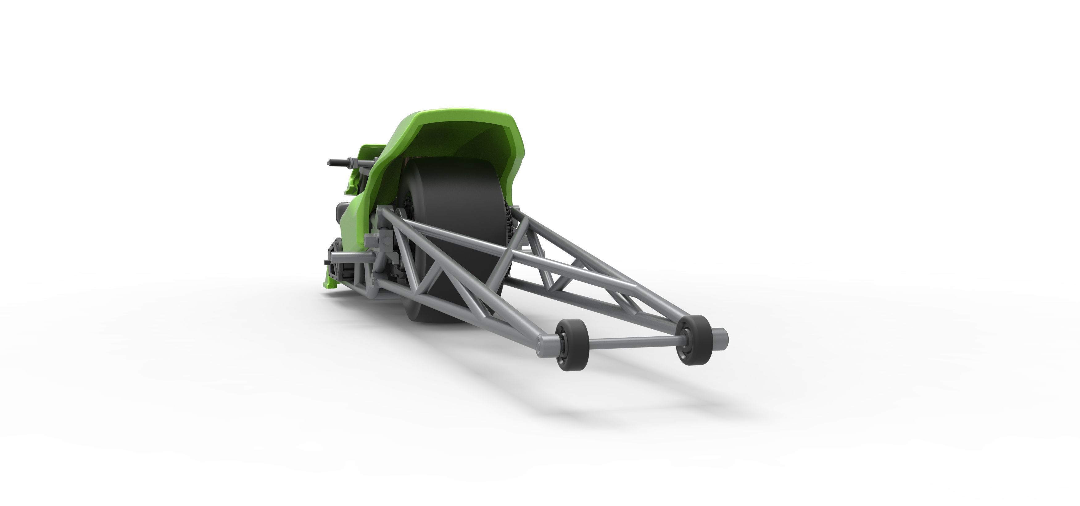 Top fuel dragster motorcycle Scale 1 to 25 3D print model_16