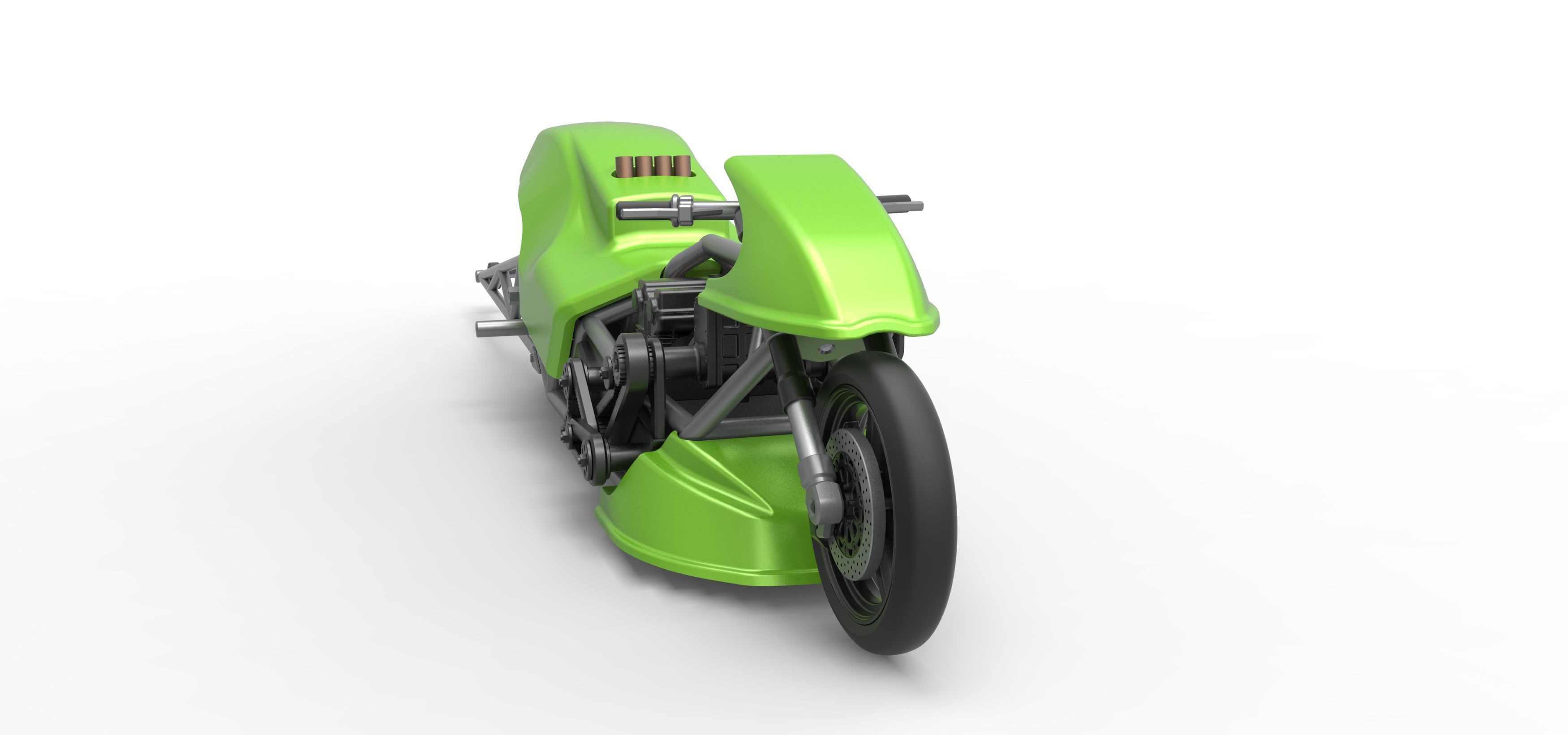 Top fuel dragster motorcycle Scale 1 to 25 3D print model_27