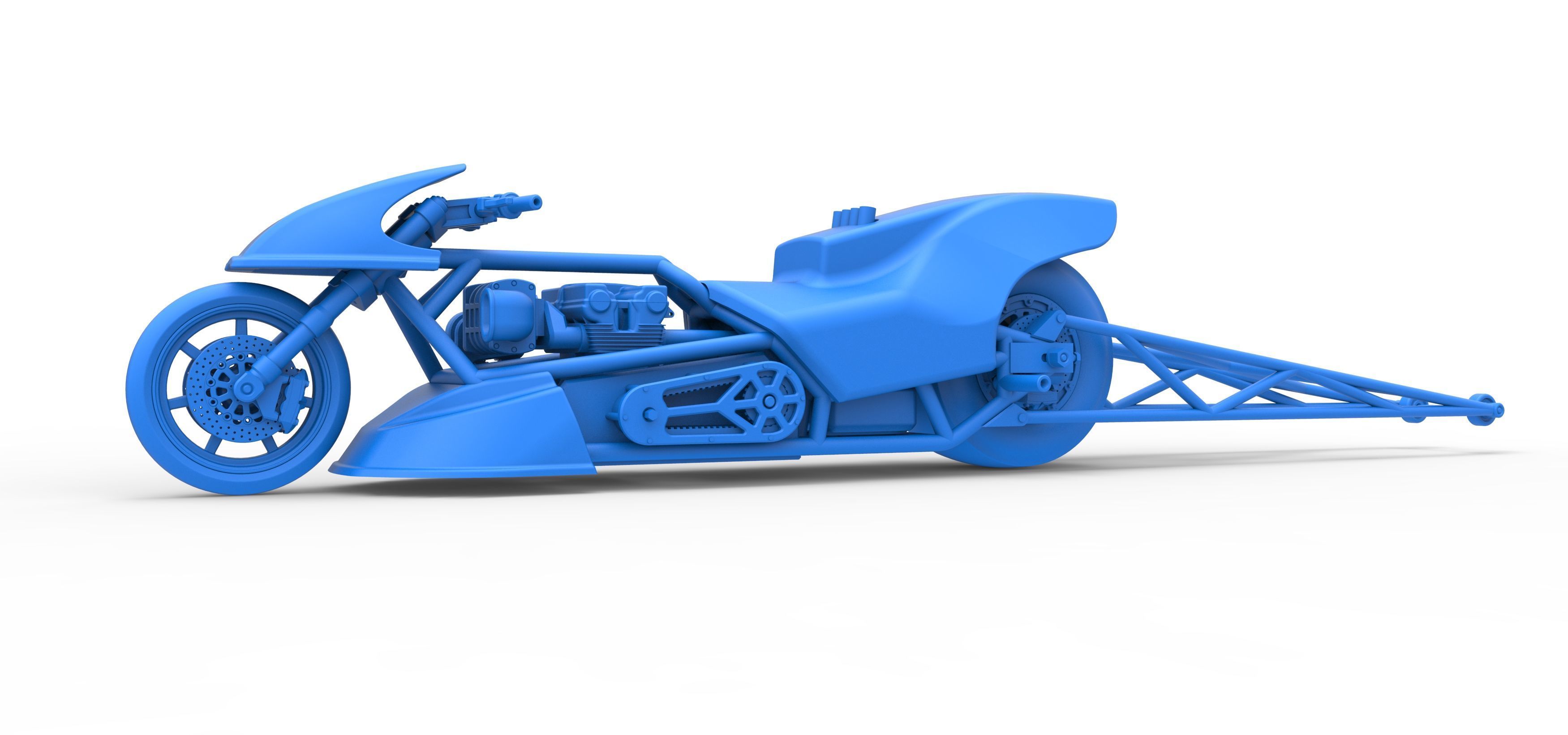 Top fuel dragster motorcycle Scale 1 to 25 3D print model_30