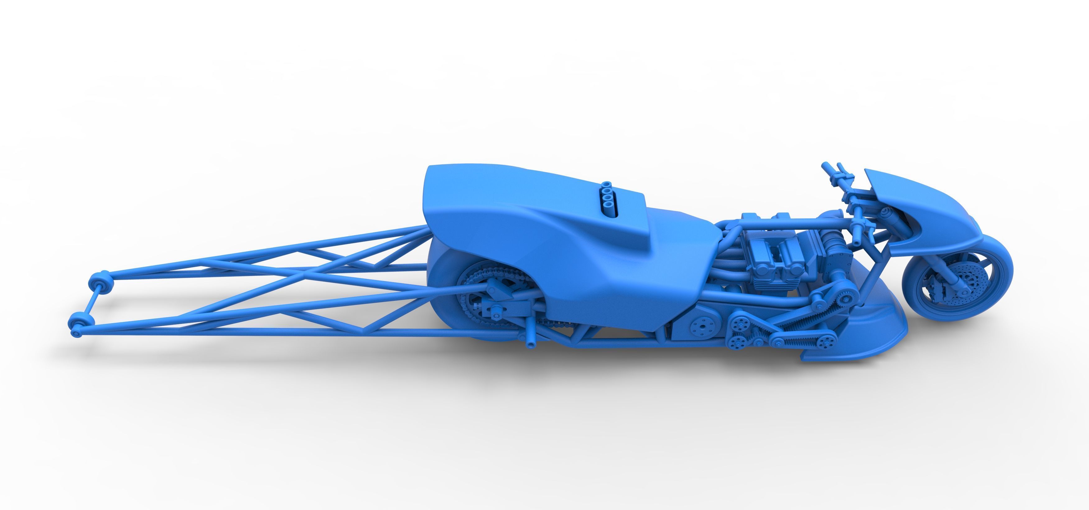 Top fuel dragster motorcycle Scale 1 to 25 3D print model_51