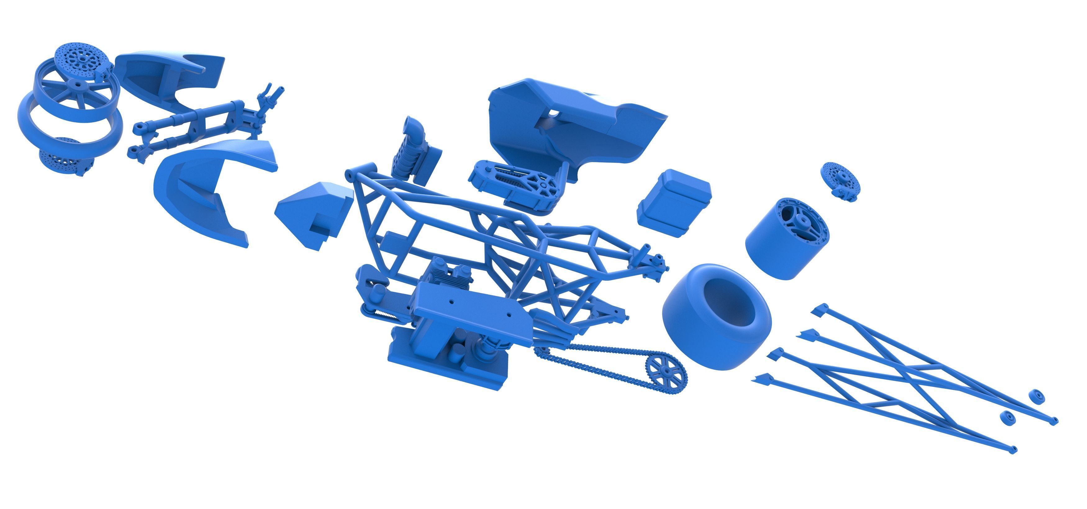 Top fuel dragster motorcycle Scale 1 to 25 3D print model_57