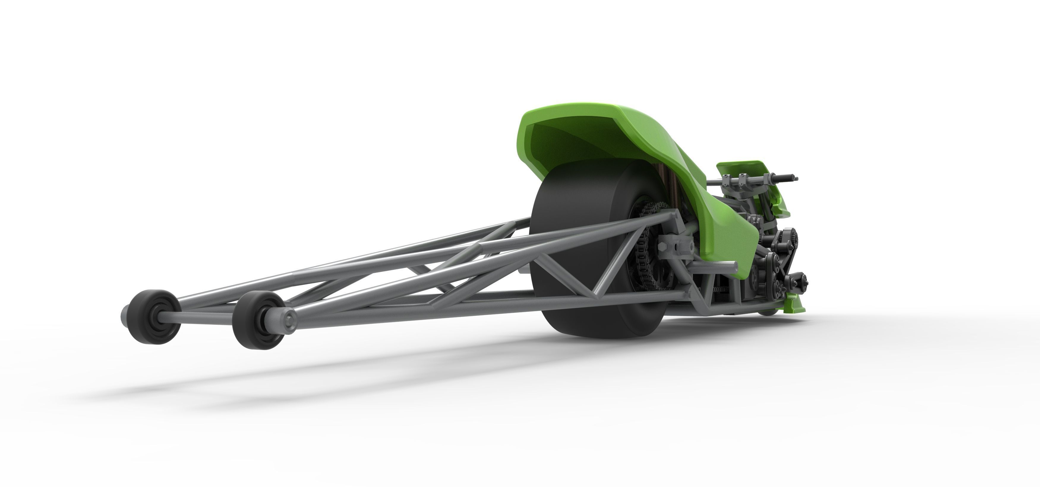 Top fuel dragster motorcycle Scale 1 to 25 3D print model_20