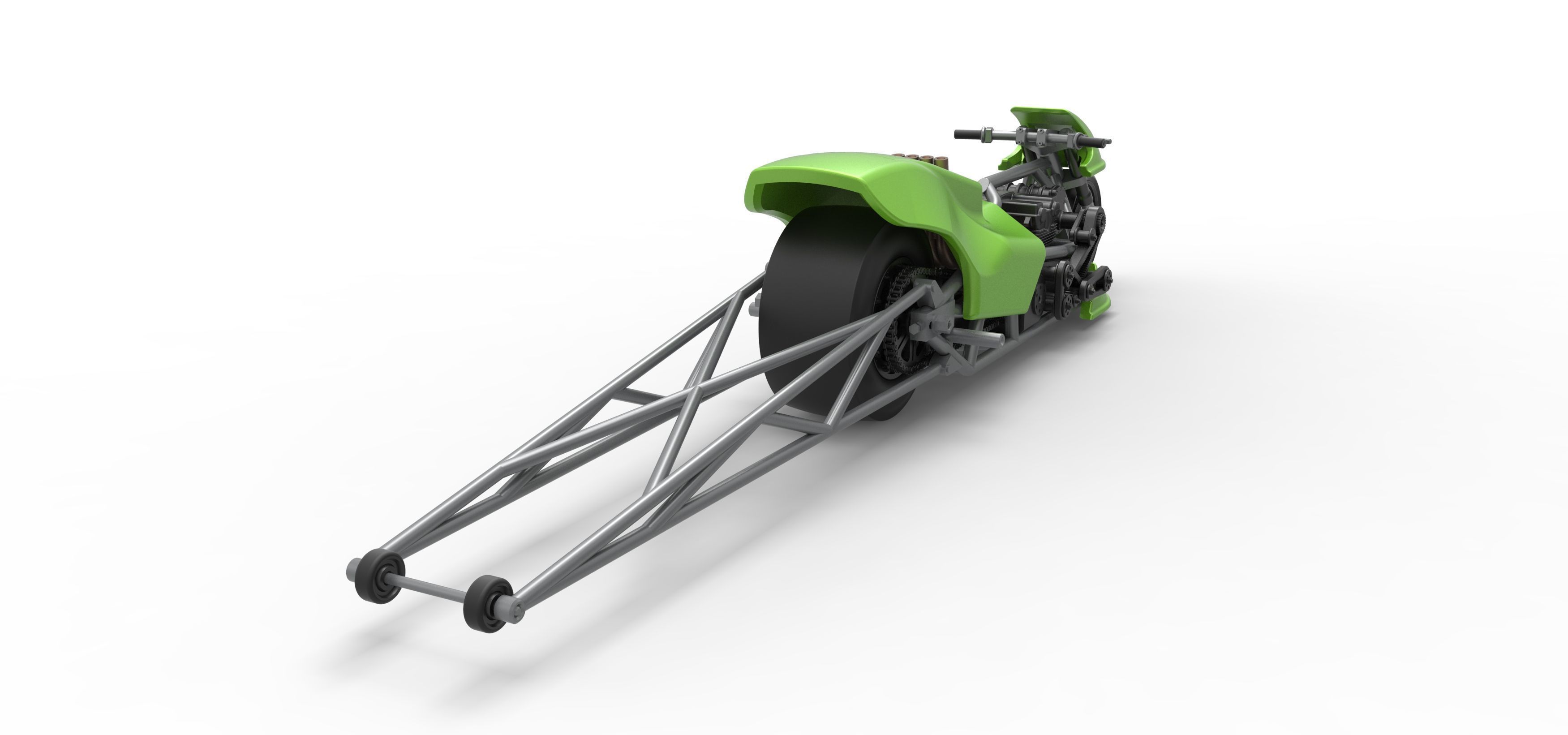 Top fuel dragster motorcycle Scale 1 to 25 3D print model_19