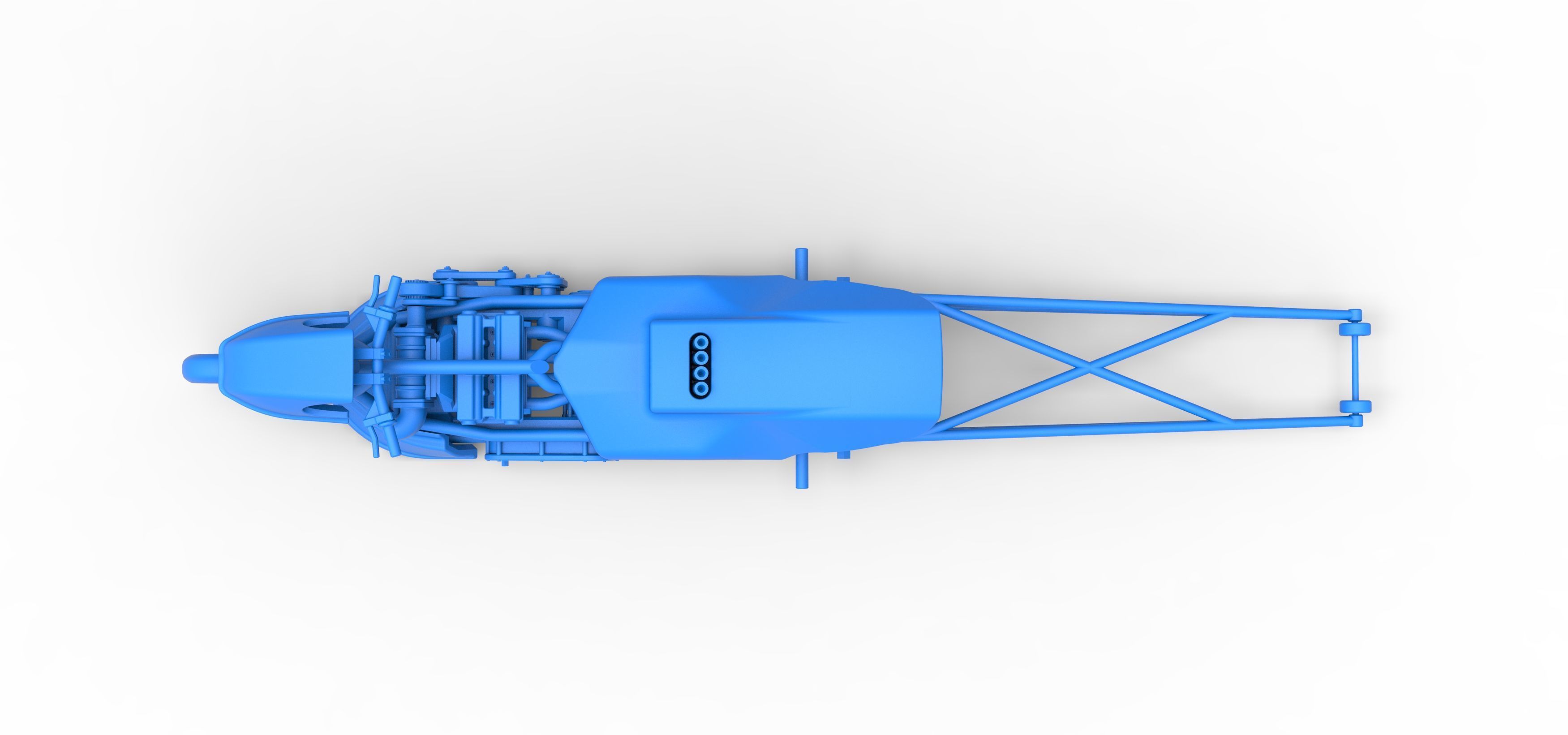 Top fuel dragster motorcycle Scale 1 to 25 3D print model_39