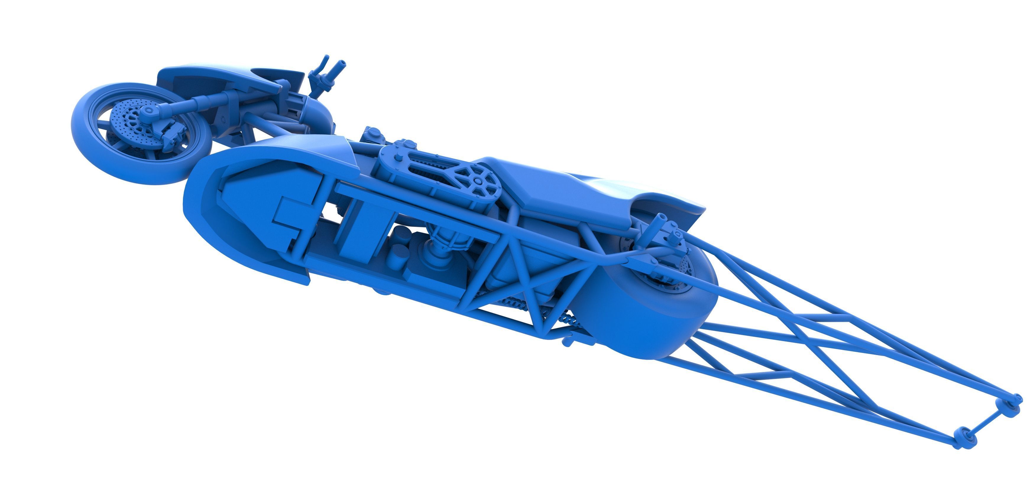 Top fuel dragster motorcycle Scale 1 to 25 3D print model_31