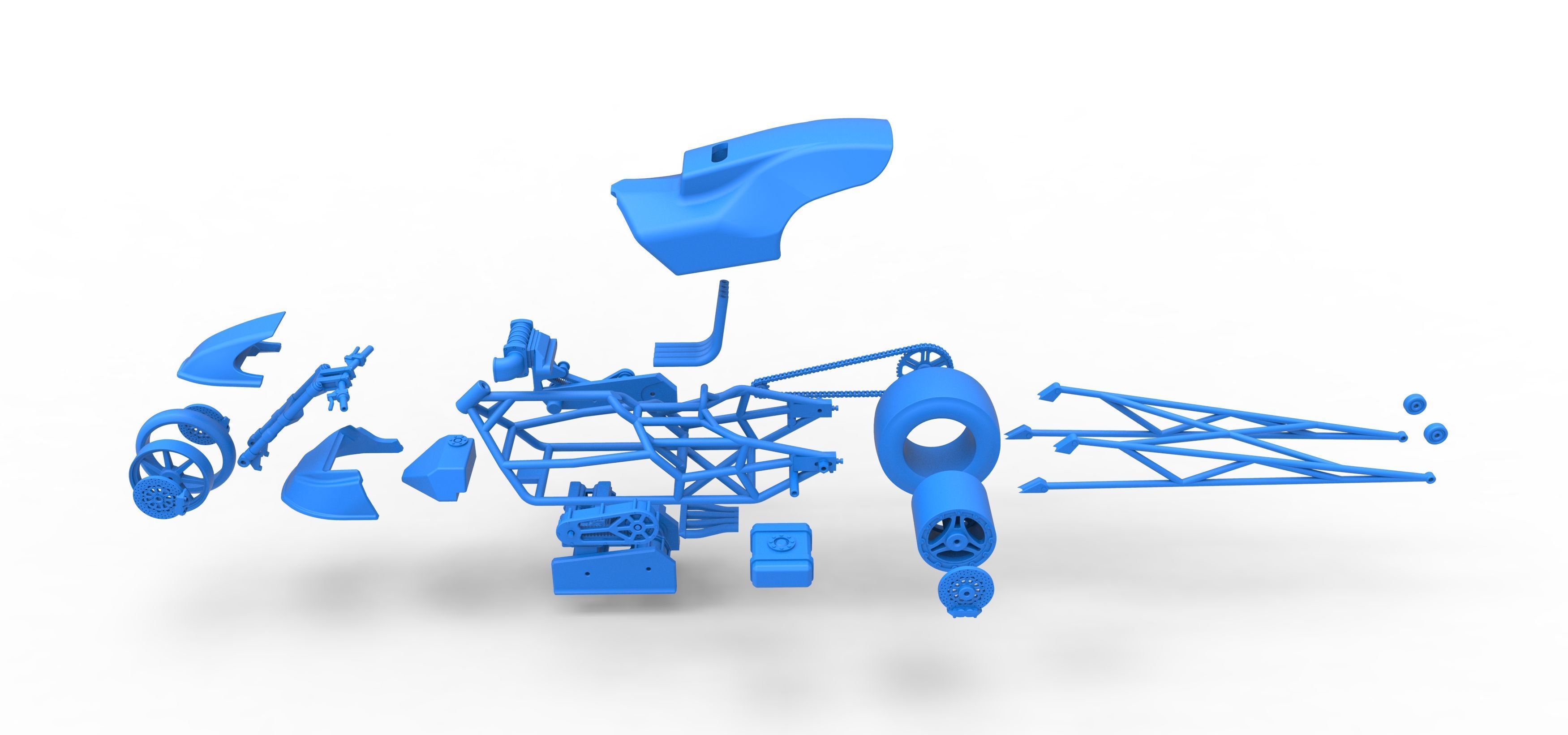 Top fuel dragster motorcycle Scale 1 to 25 3D print model_61