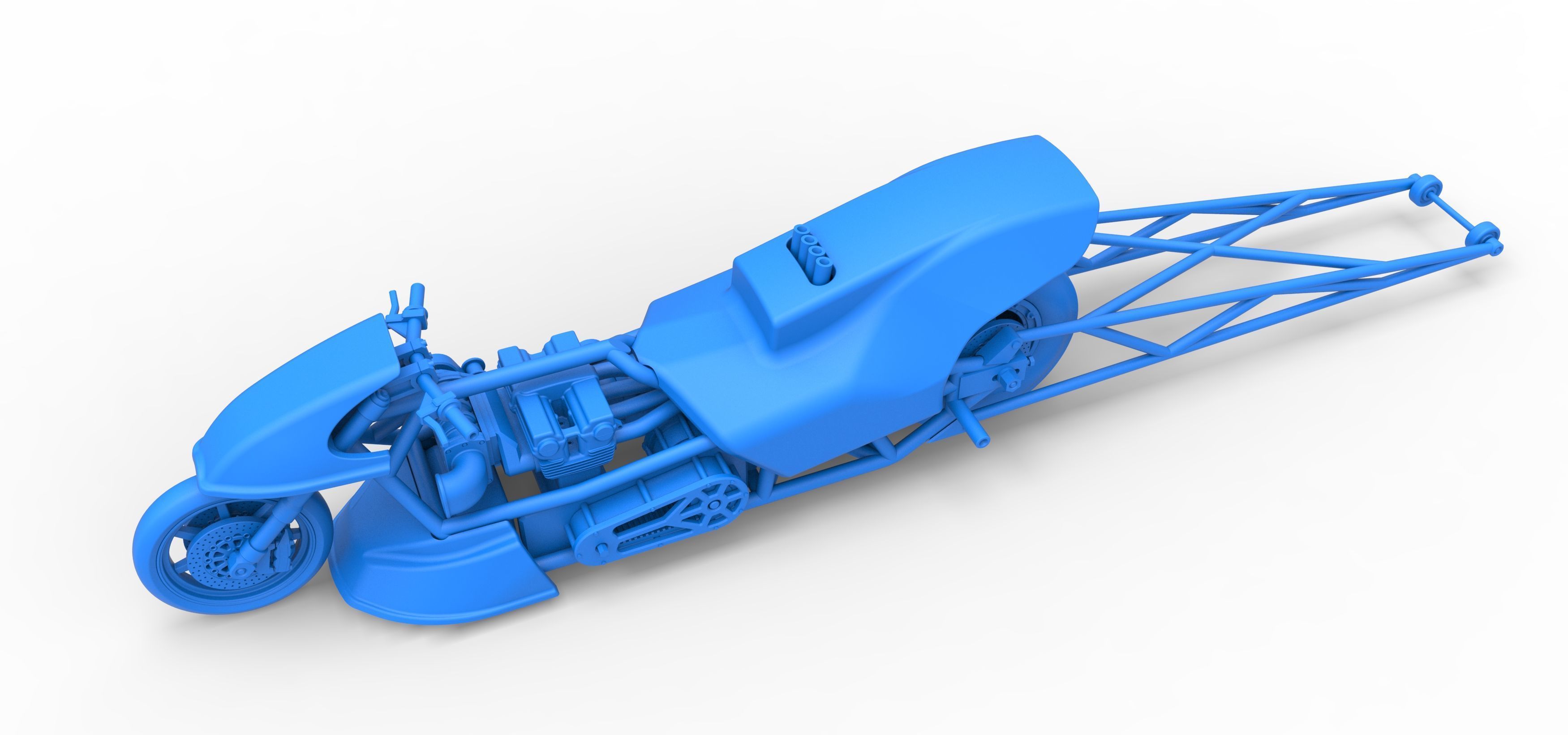 Top fuel dragster motorcycle Scale 1 to 25 3D print model_32