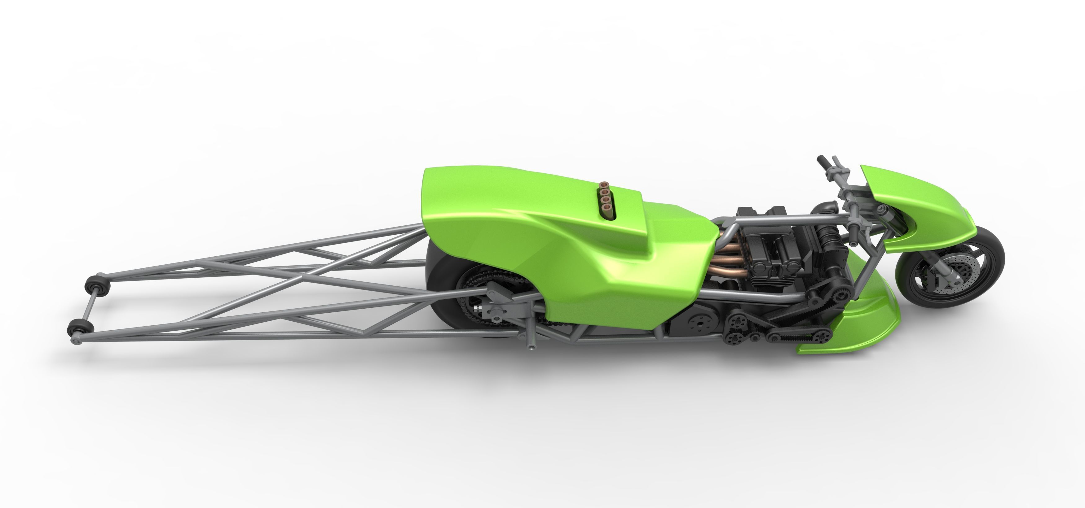 Top fuel dragster motorcycle Scale 1 to 25 3D print model_24