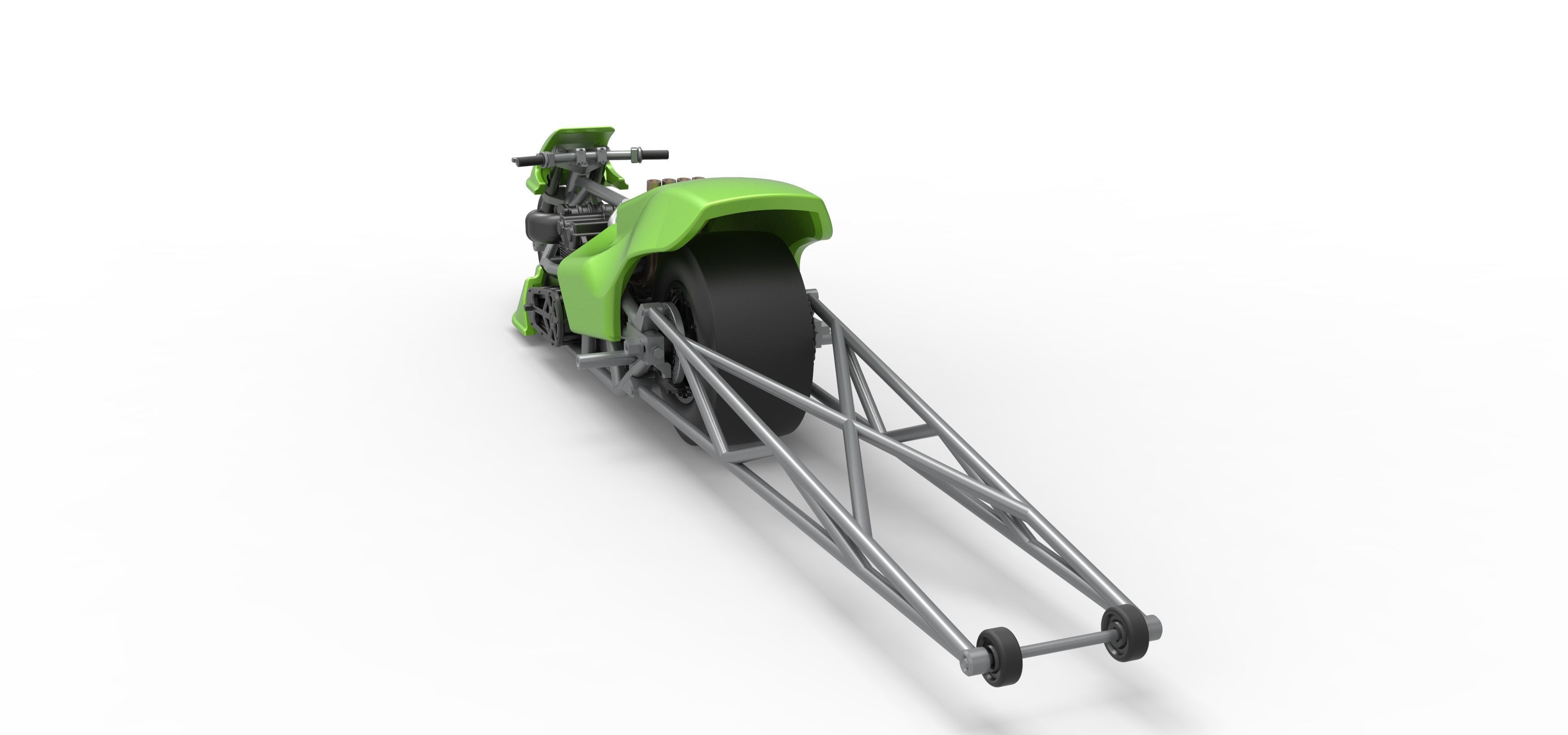 Top fuel dragster motorcycle Scale 1 to 25 3D print model_15