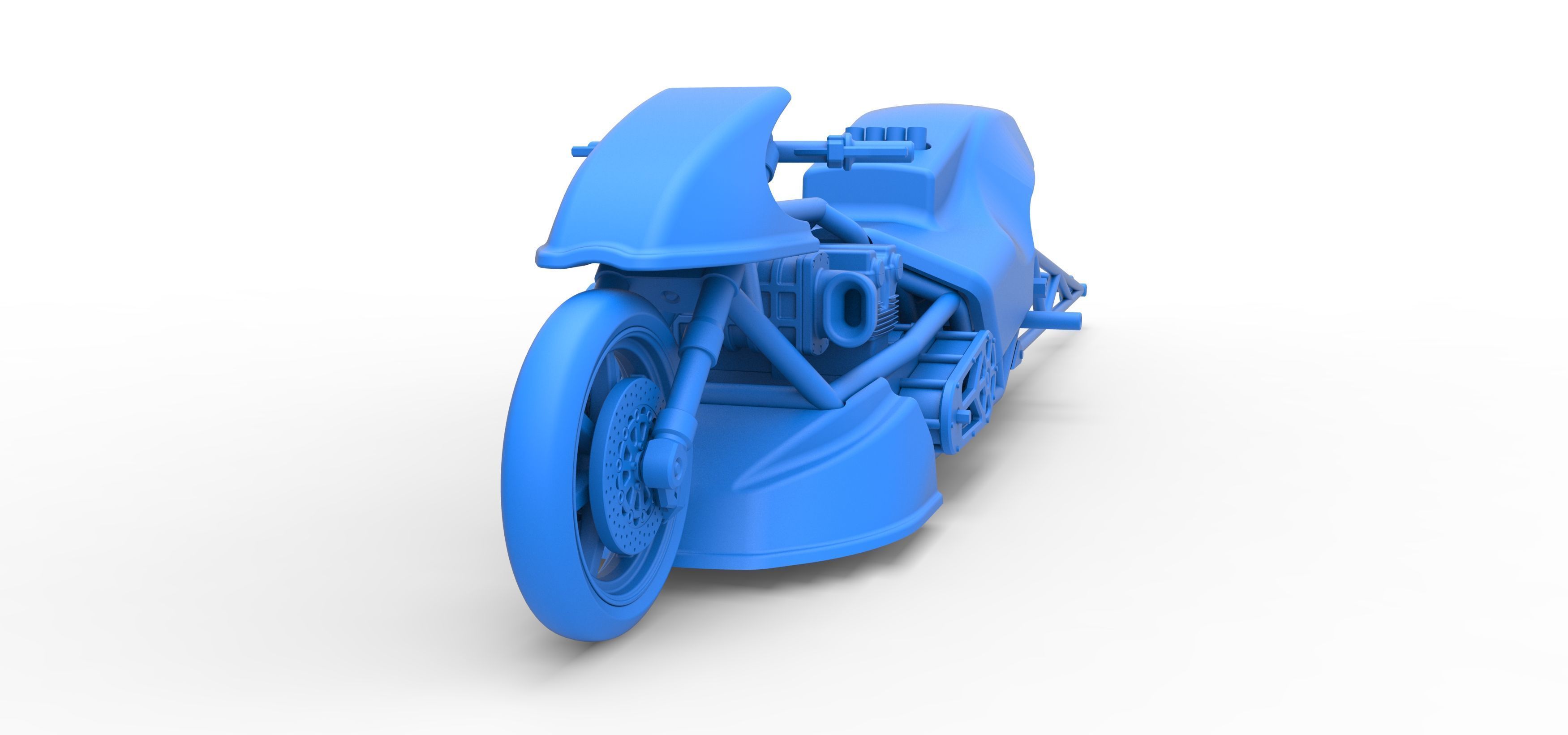 Top fuel dragster motorcycle Scale 1 to 25 3D print model_33
