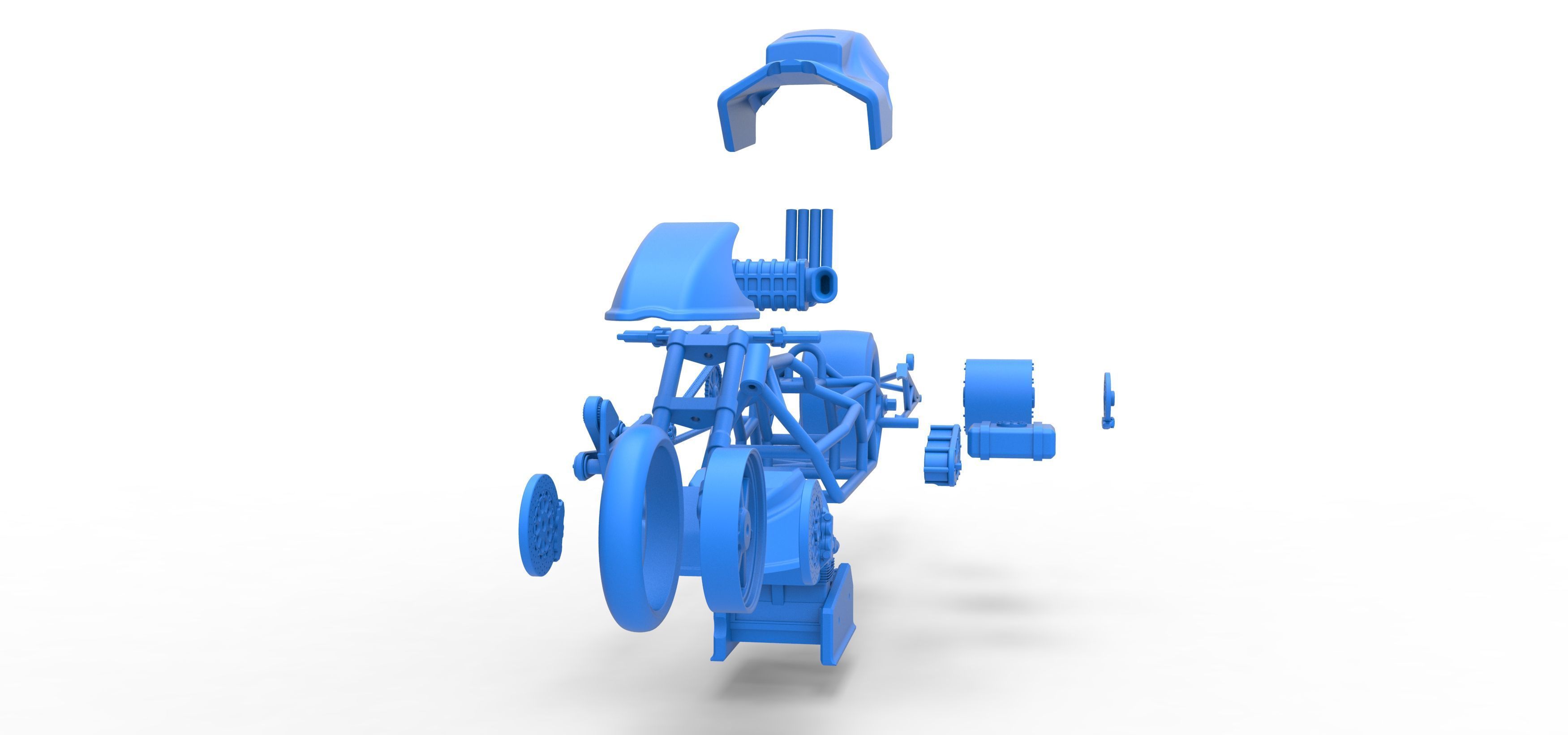 Top fuel dragster motorcycle Scale 1 to 25 3D print model_59