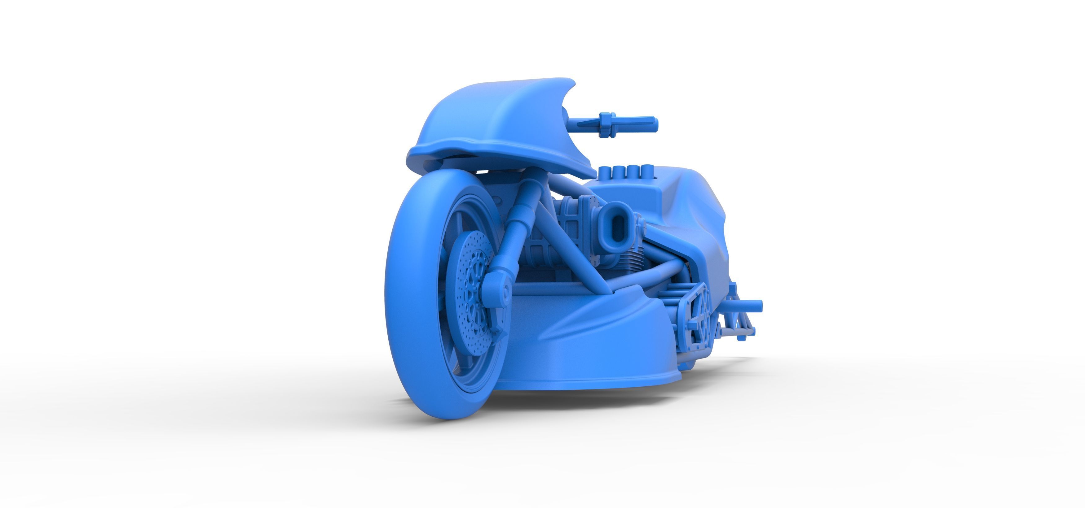 Top fuel dragster motorcycle Scale 1 to 25 3D print model_34