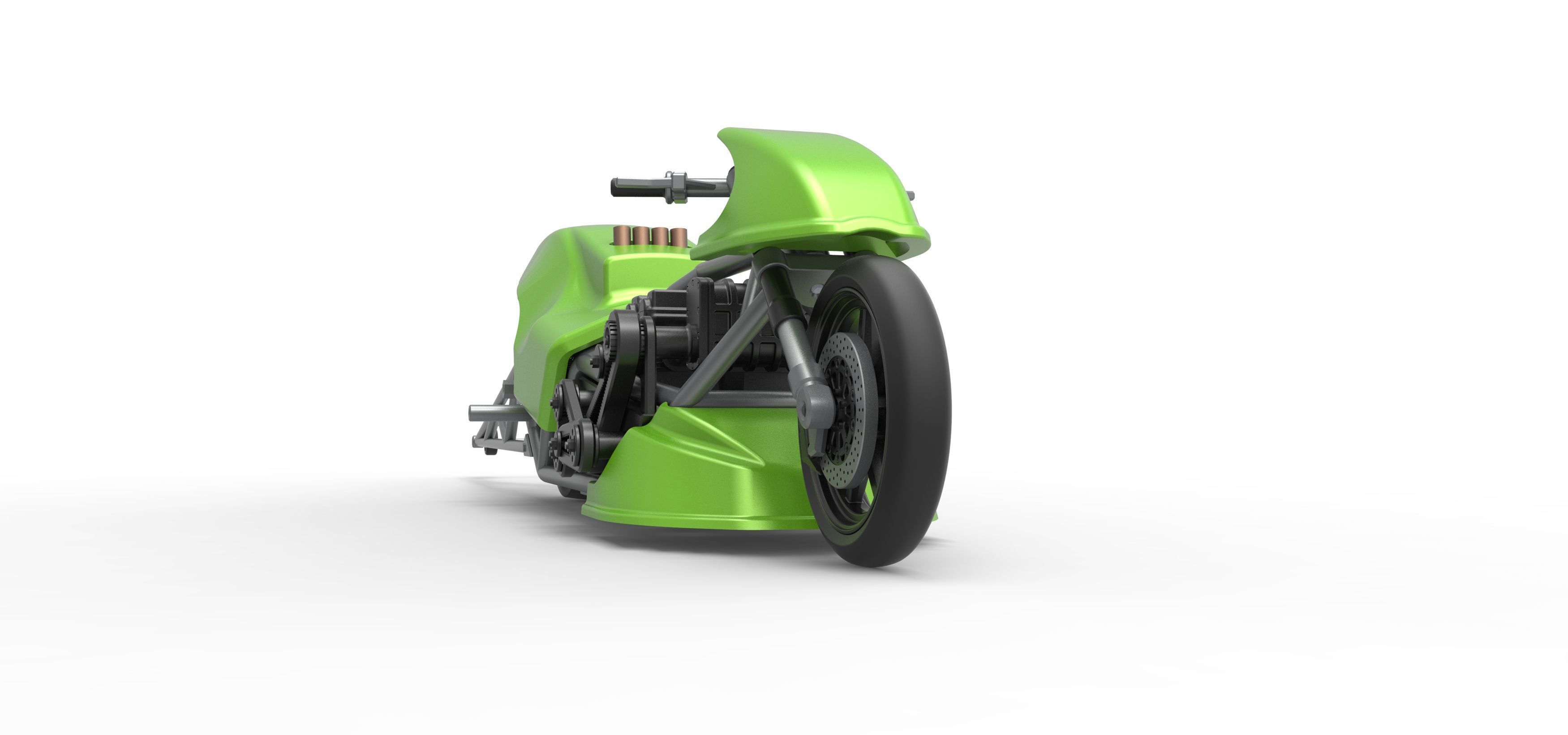 Top fuel dragster motorcycle Scale 1 to 25 3D print model_28