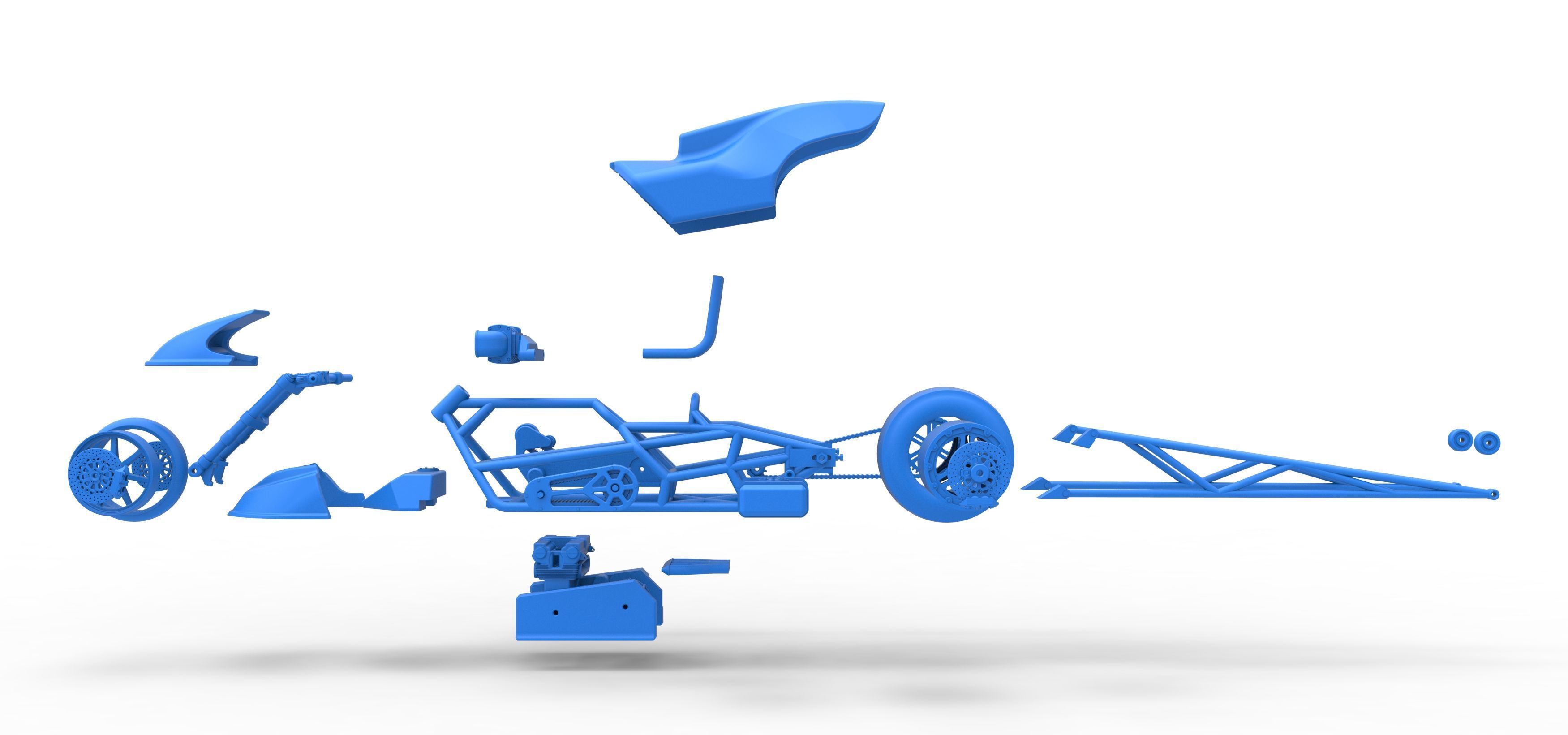 Top fuel dragster motorcycle Scale 1 to 25 3D print model_60