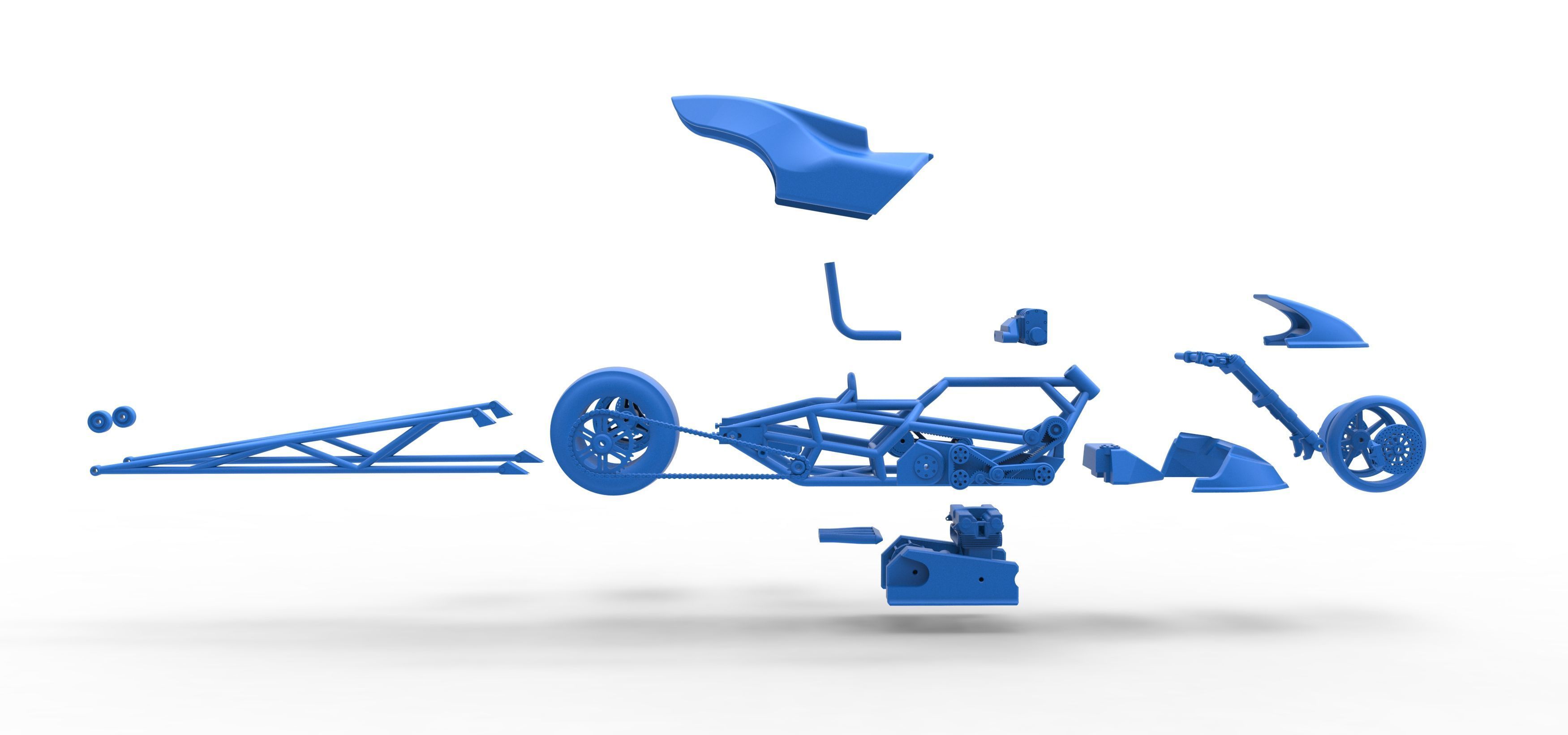 Top fuel dragster motorcycle Scale 1 to 25 3D print model_65