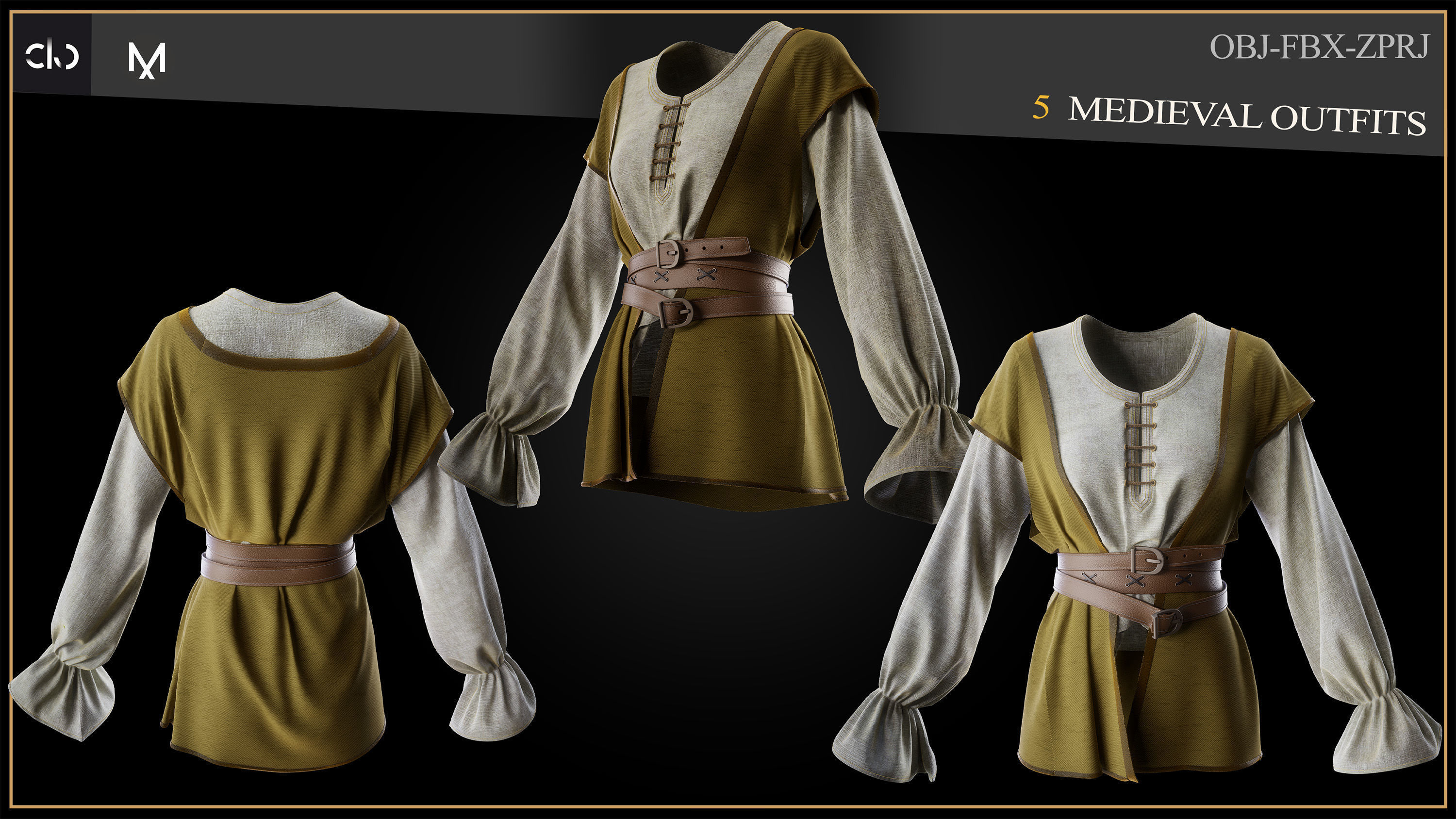 5 Medieval Outfit 3D print model_5
