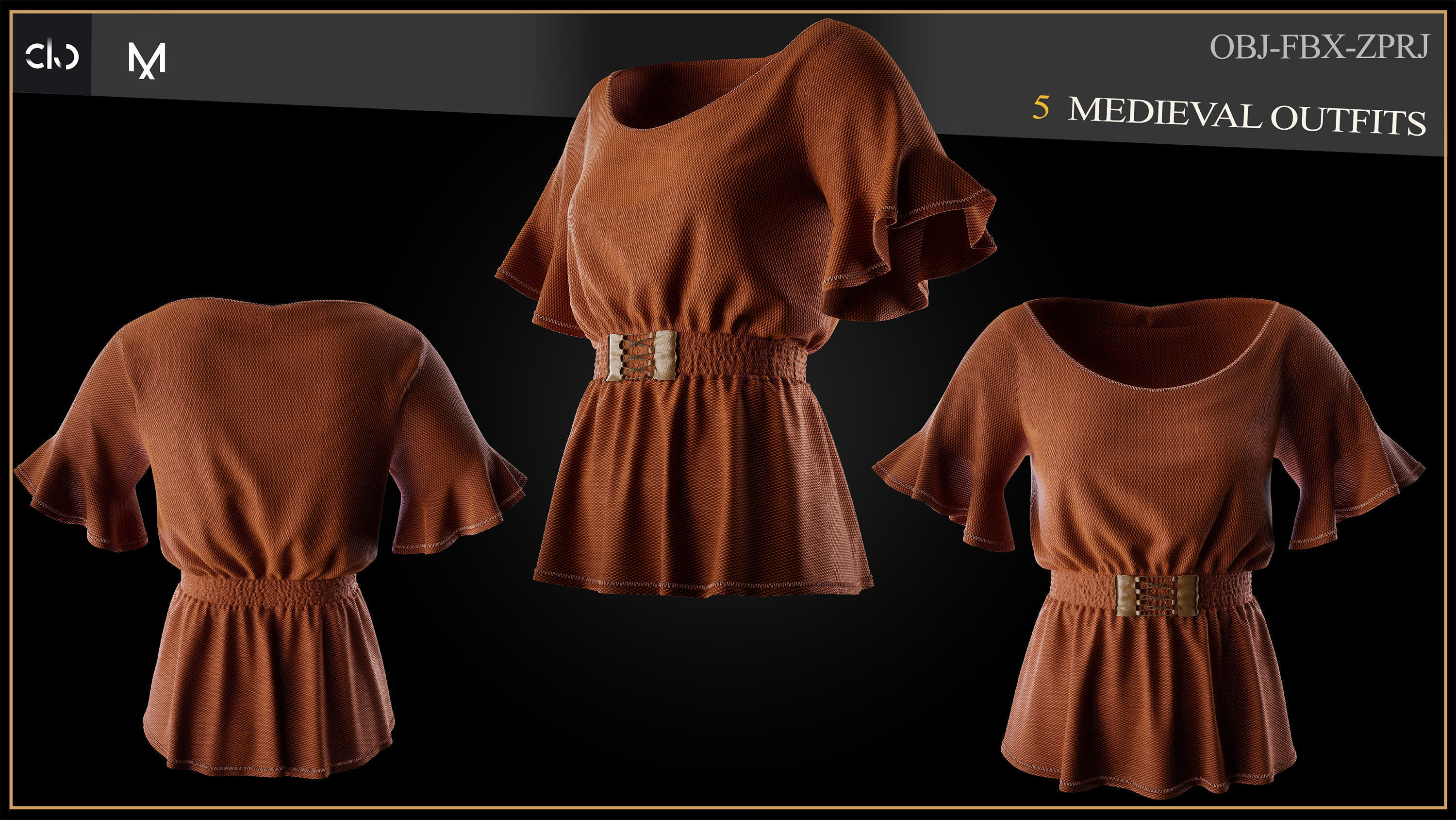 5 Medieval Outfit 3D print model_4