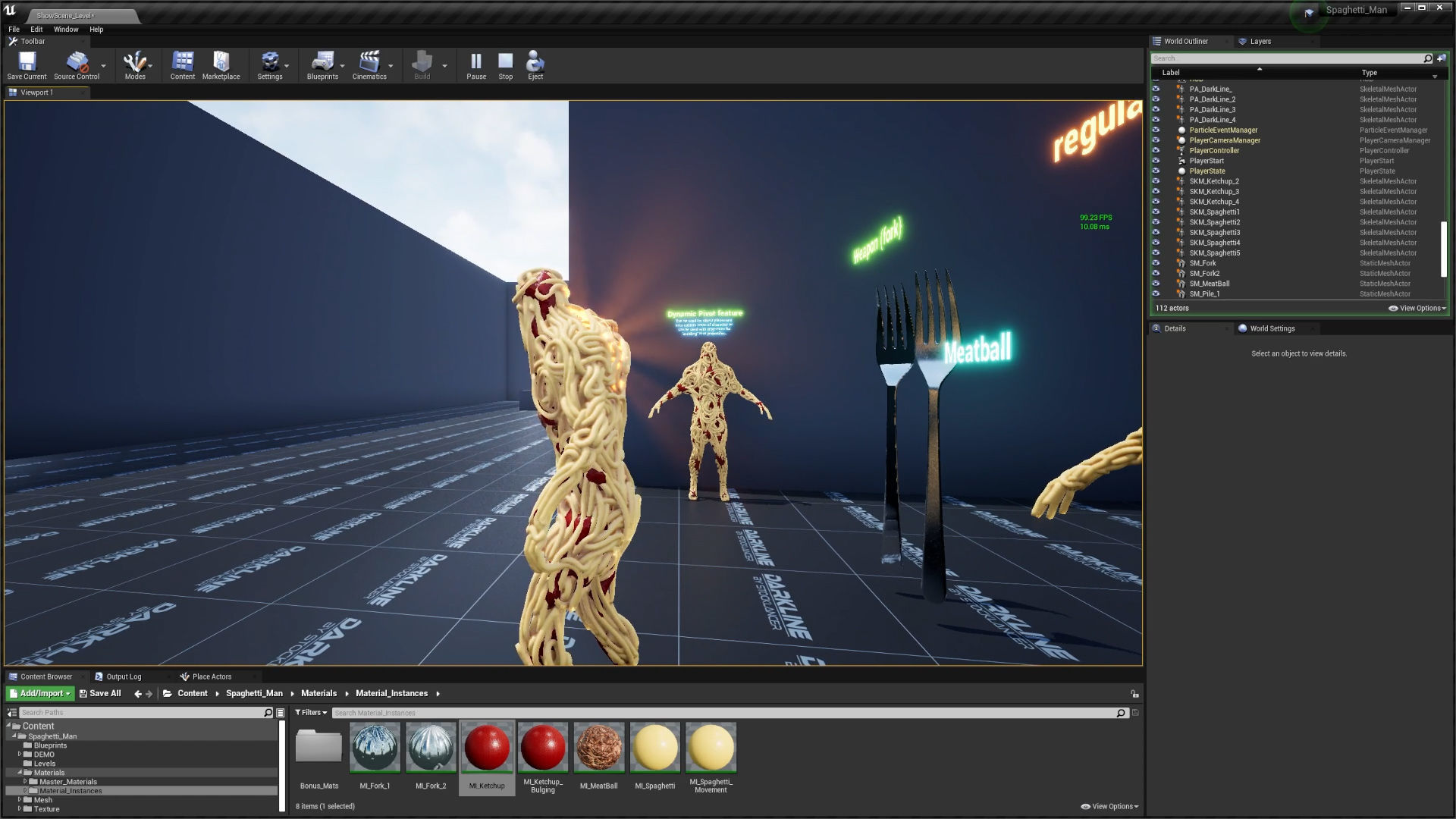 Spaghetti Man for UE Low-poly 3D model_5