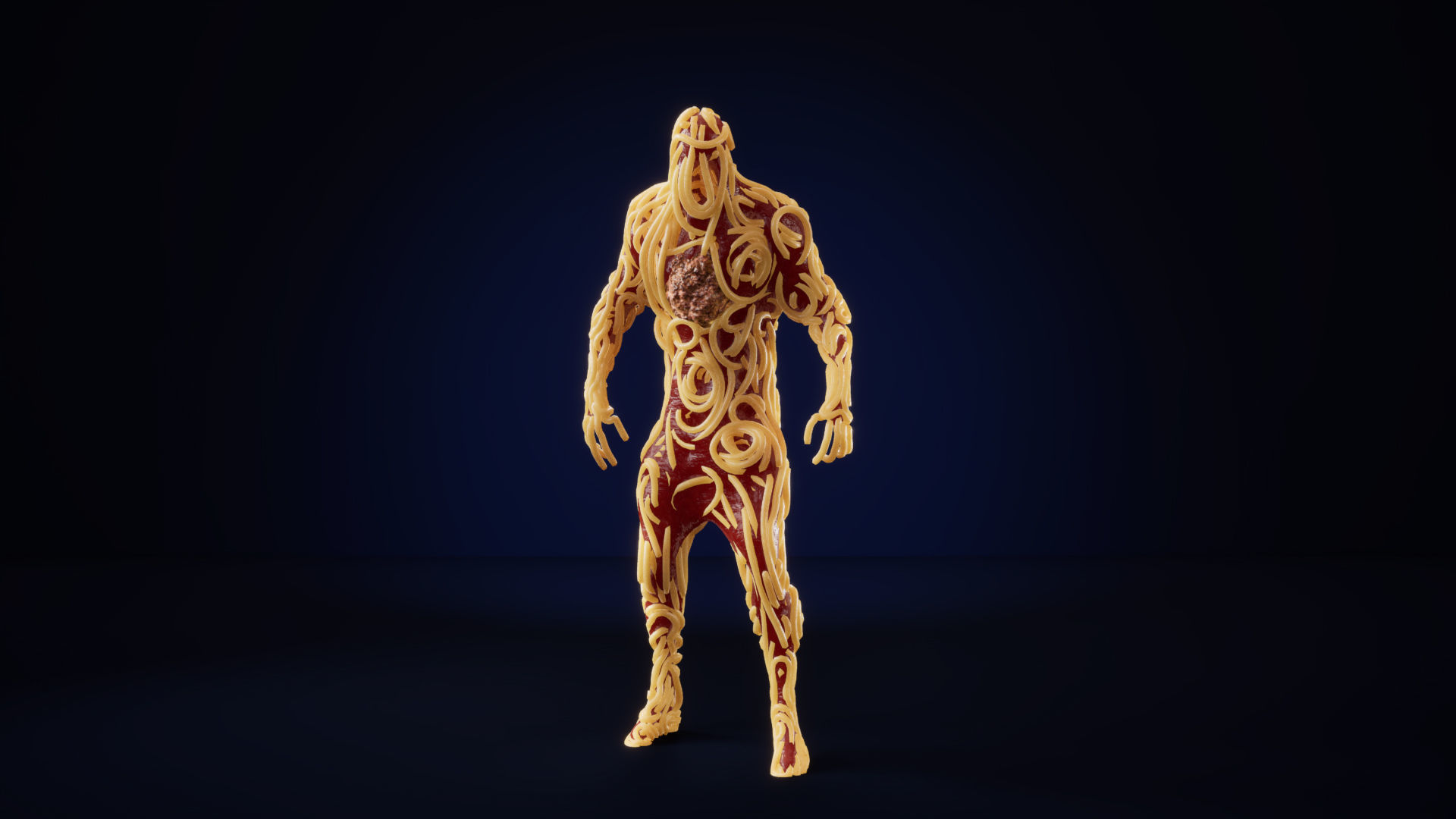 Spaghetti Man for UE Low-poly 3D model_14